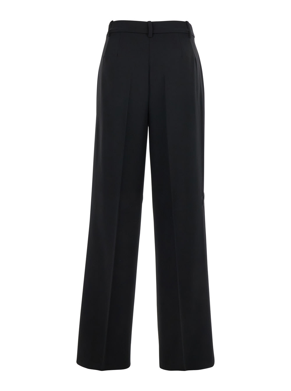 Pinko Black Tailored Trousers With Front Pleats In Cotton Woman In Multi
