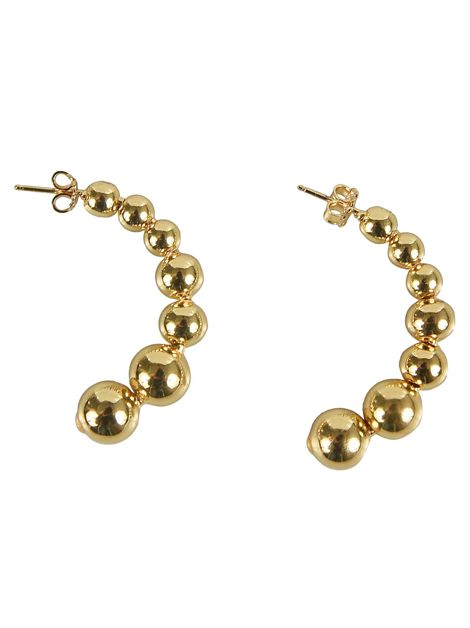 Shop Federica Tosi Bead Earings In Gold