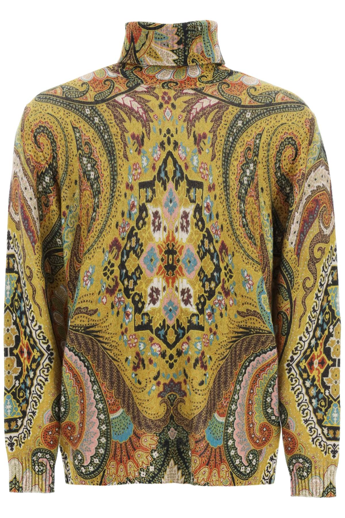 Etro Paisley Wool Turtleneck Sweater