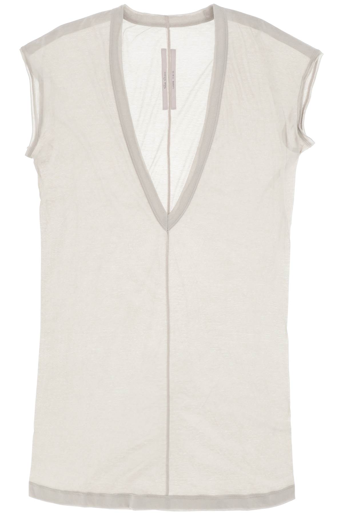 RICK OWENS DYLAN MAXI T-SHIRT WITH V NECK