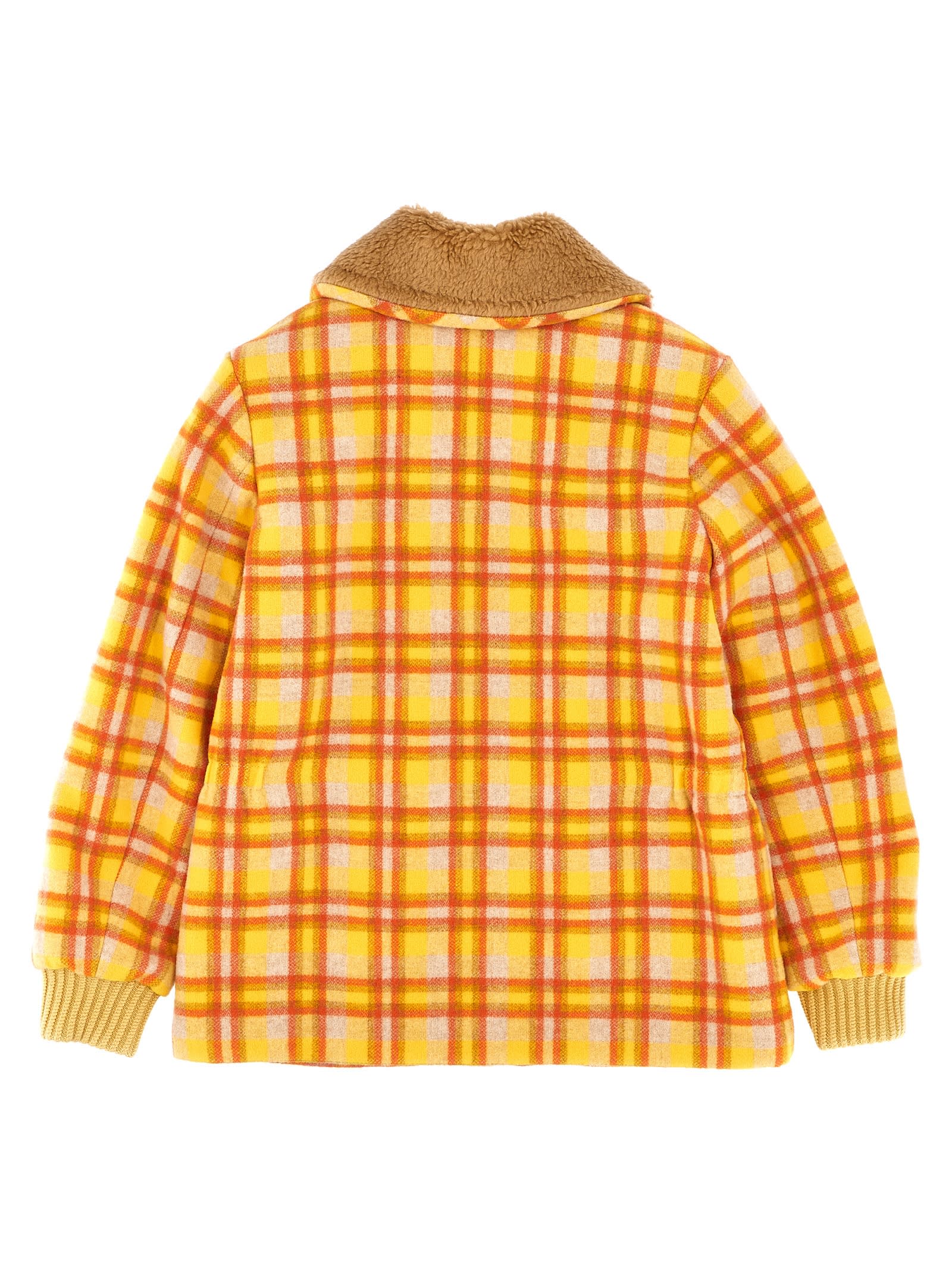 Gucci Check Coat In Multicolor