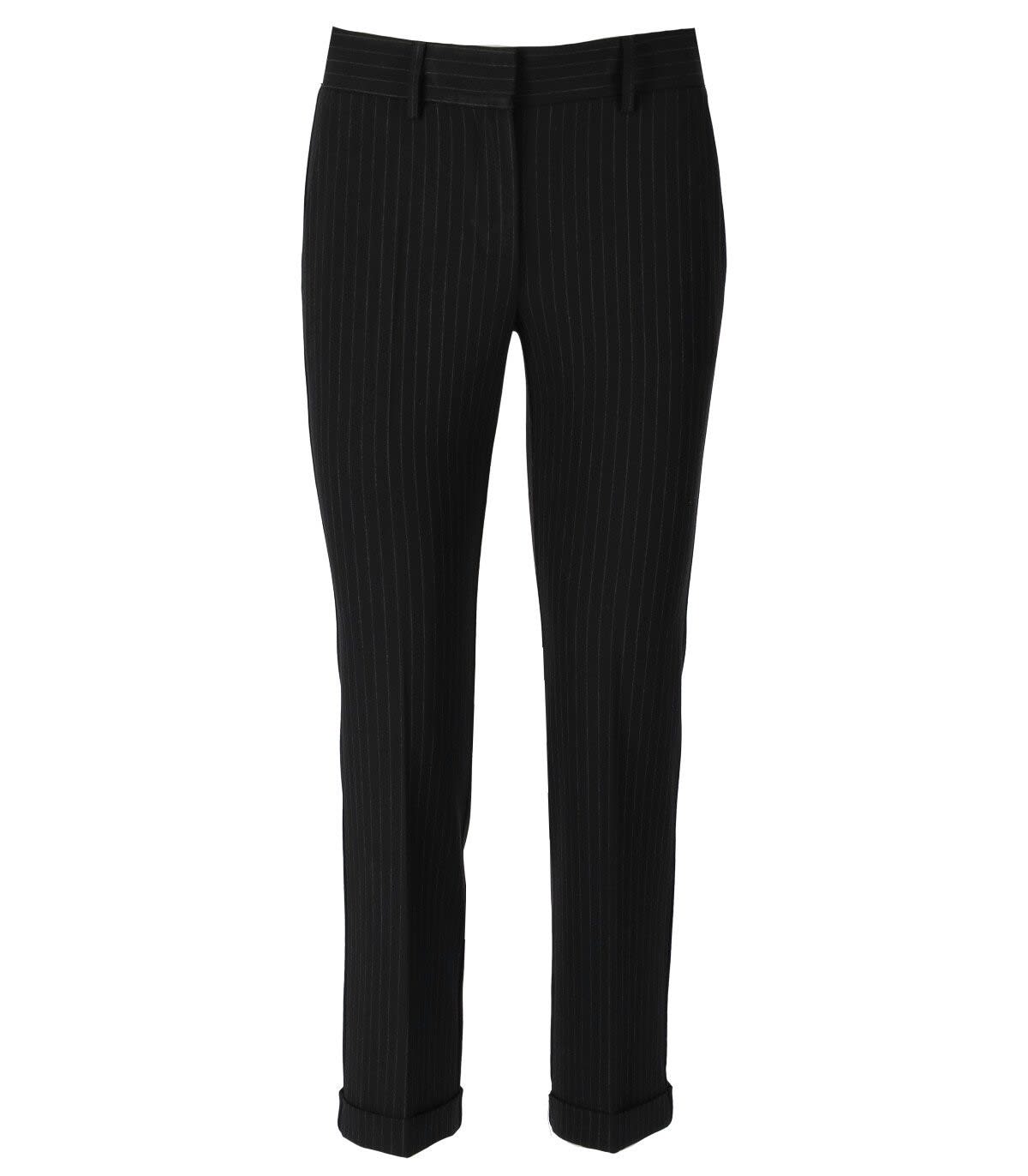 Aniye By Darrel New York Black Pinstripe Trousers