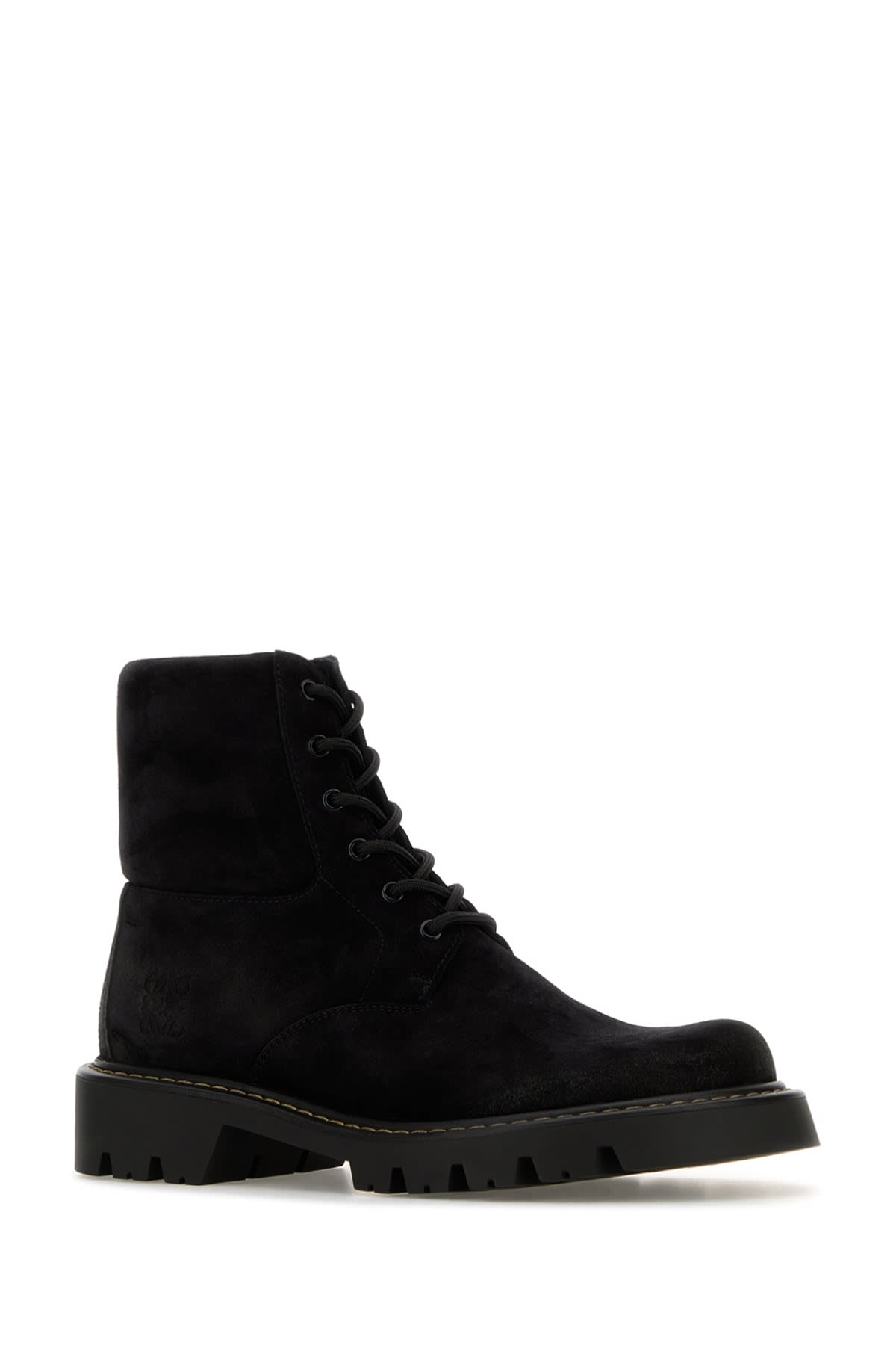 Shop Loewe Sierra Ankle Boot In Blackmediumtabacco