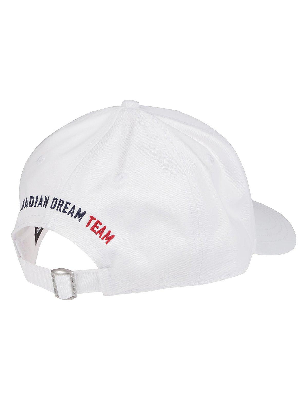 Dsquared2 Logo Embroidered Baseball Cap In Bianco