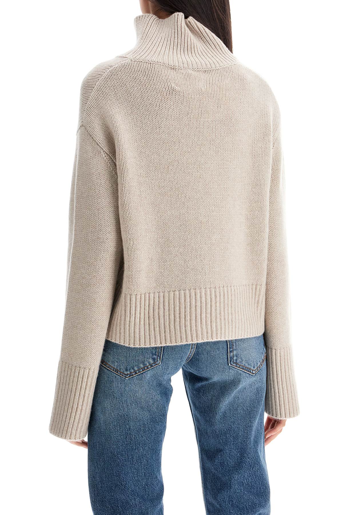 Shop Lisa Yang High-necked Fleur Sweater In Sand