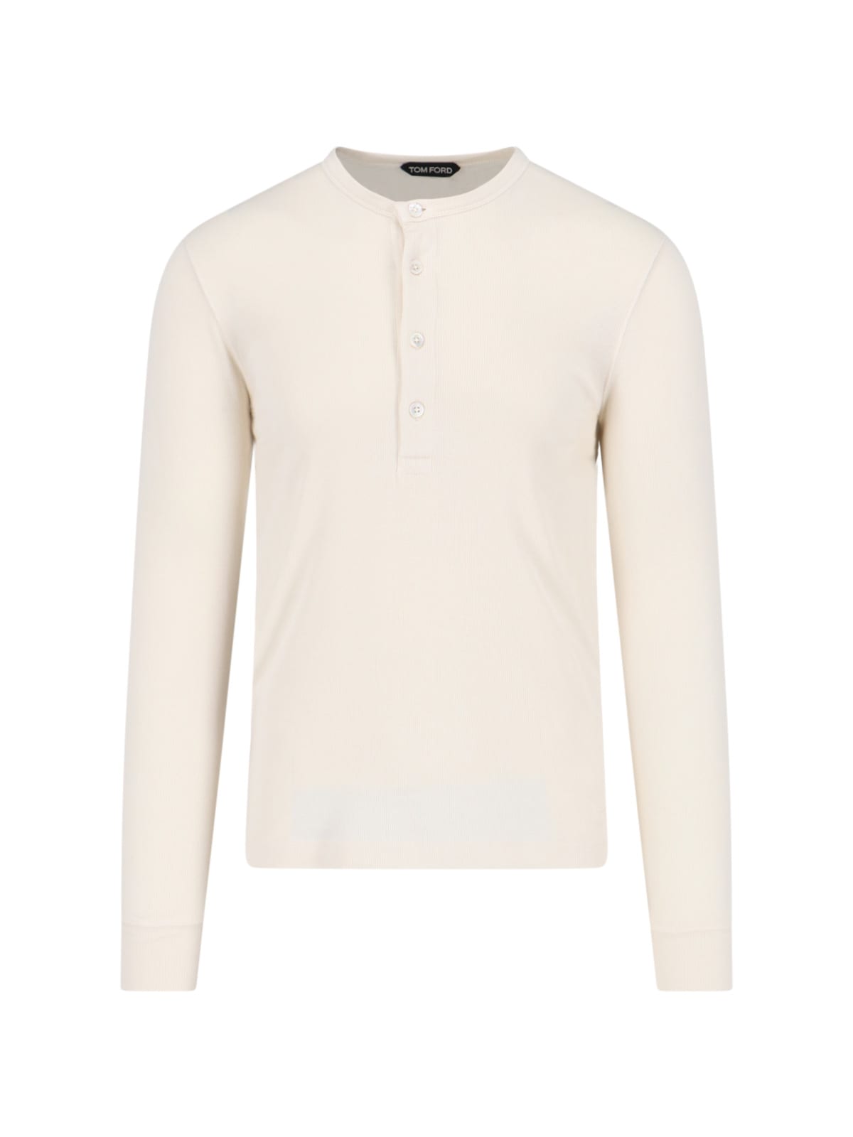 Shop Tom Ford Basic Henley Sweater In White