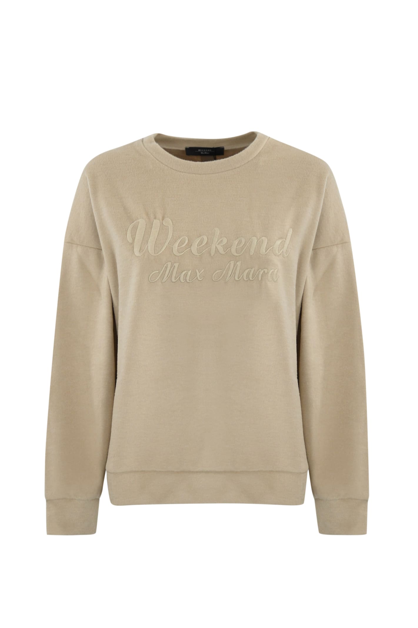 Shop Weekend Max Mara Laghi Drop Cotton Sweatshirt In Cacha