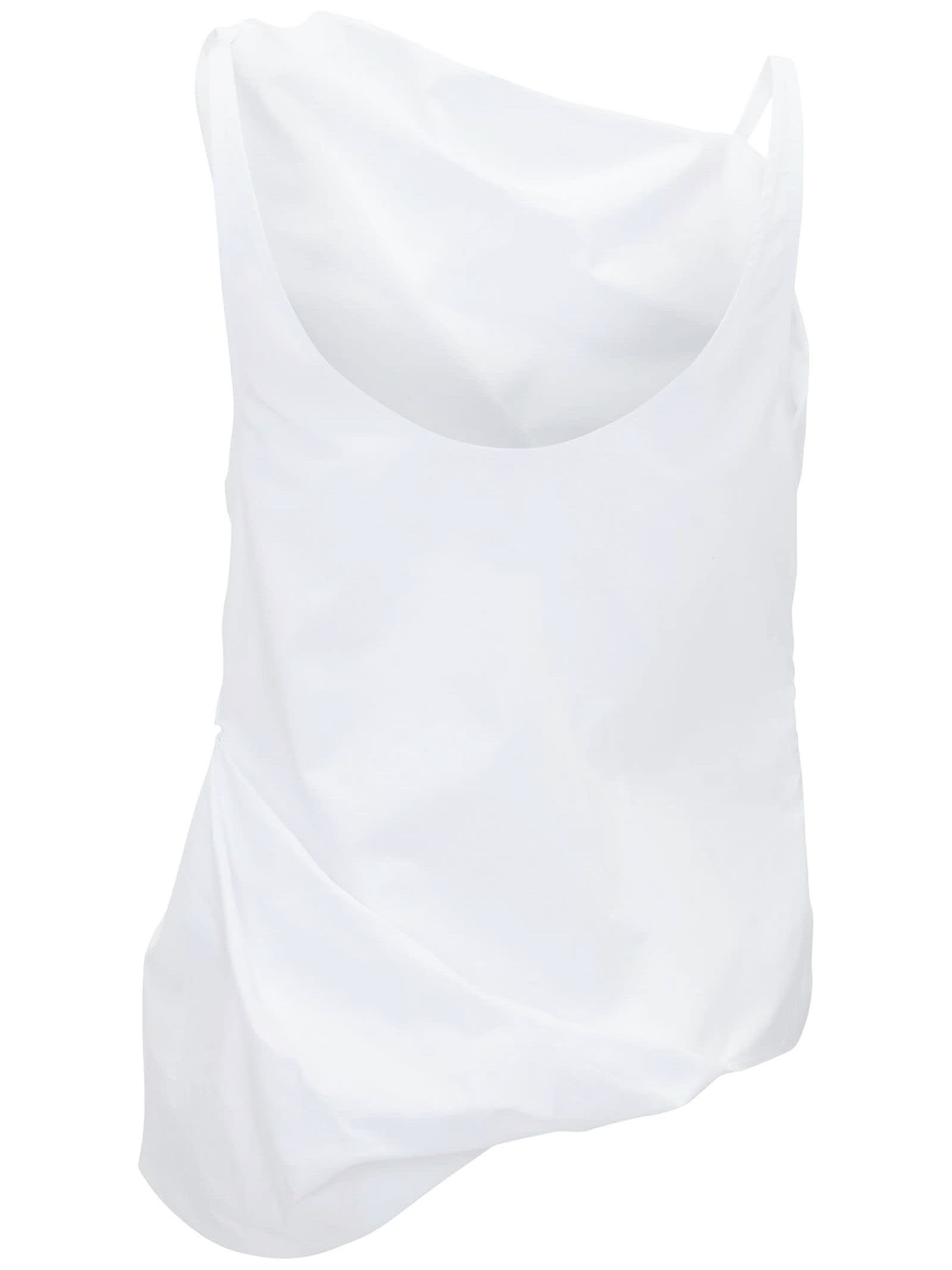 Shop Jw Anderson White Twisted Cotton Vest Top