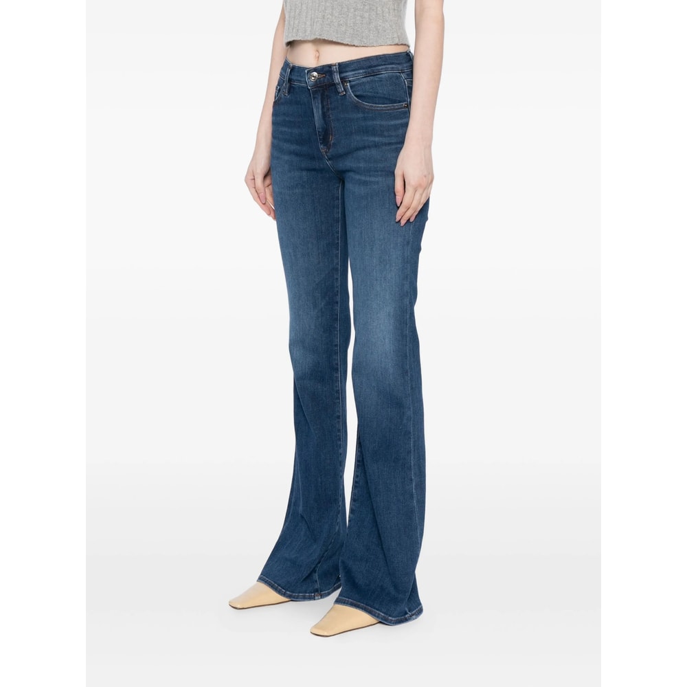 Frame Le Pixie High Flare Jeans In Blue