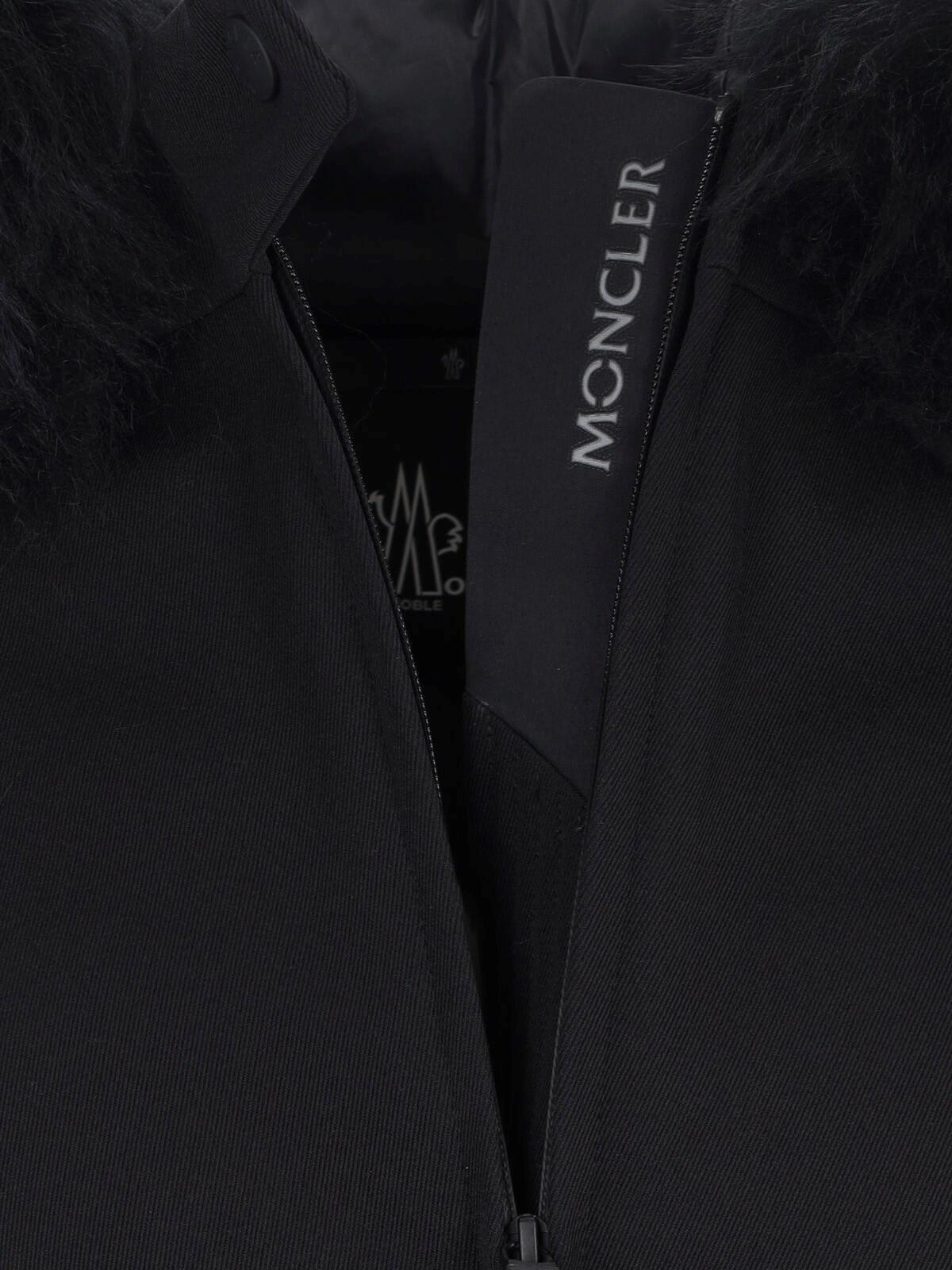 Shop Moncler Bauges Belted Jacket In Black