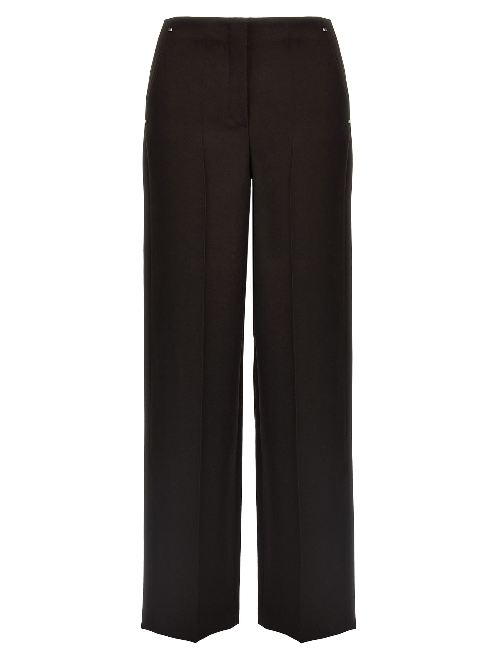 Shop Fendi Grain De Poudre Pants In Purple