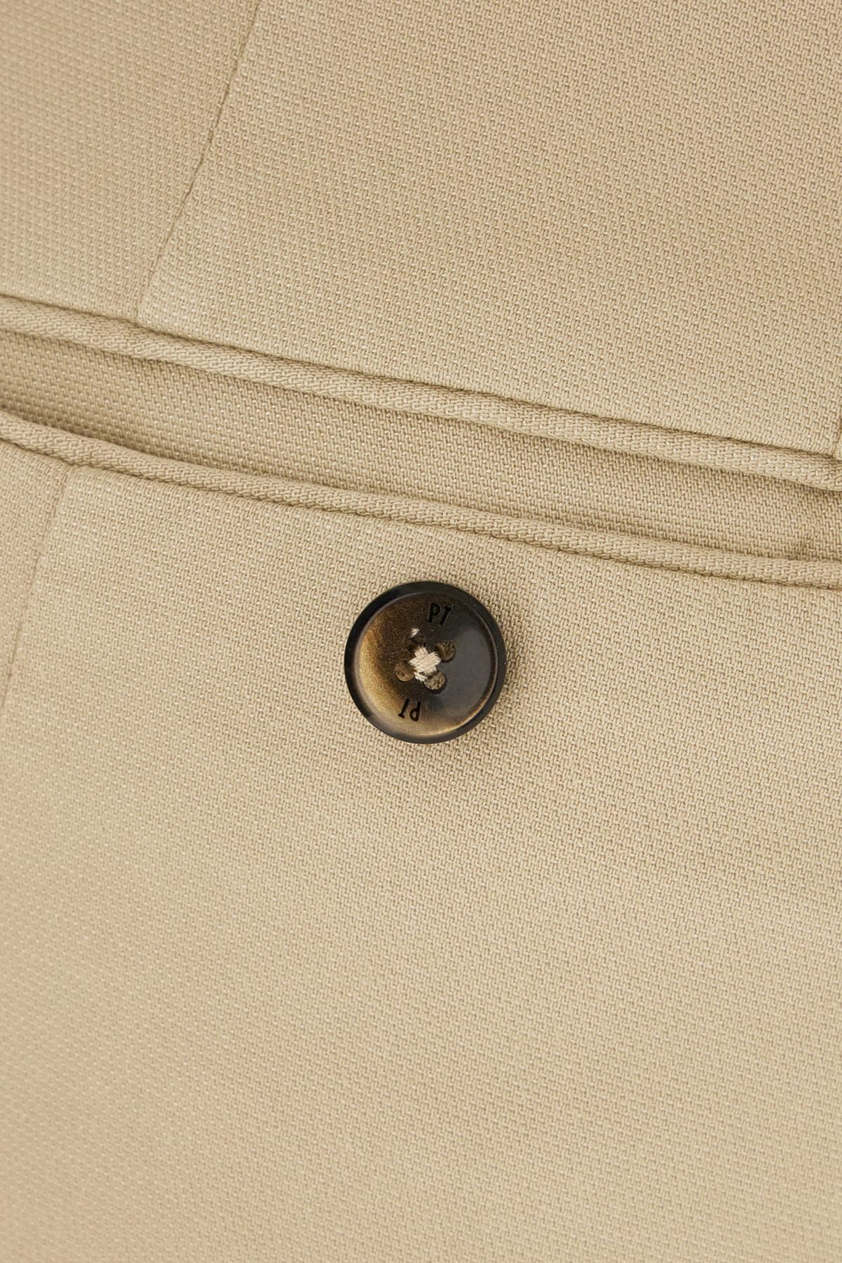 Pt Torino Michael Reworked Cotton Trousers In Beige Freddo