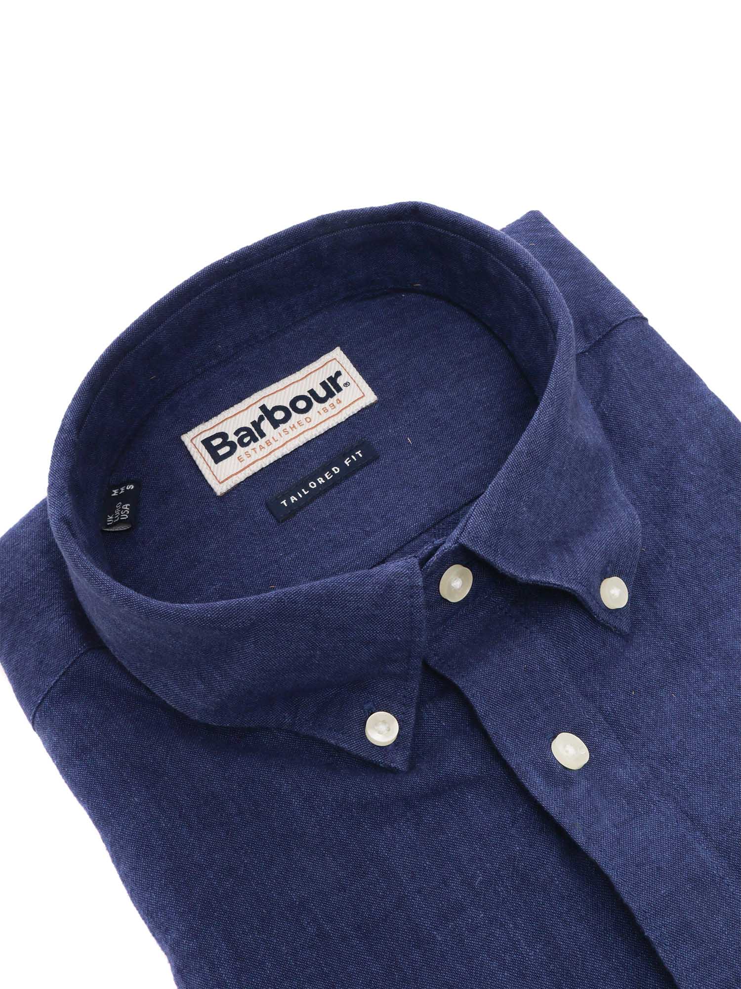 Shop Barbour Blu Nelson Shirt In Blue