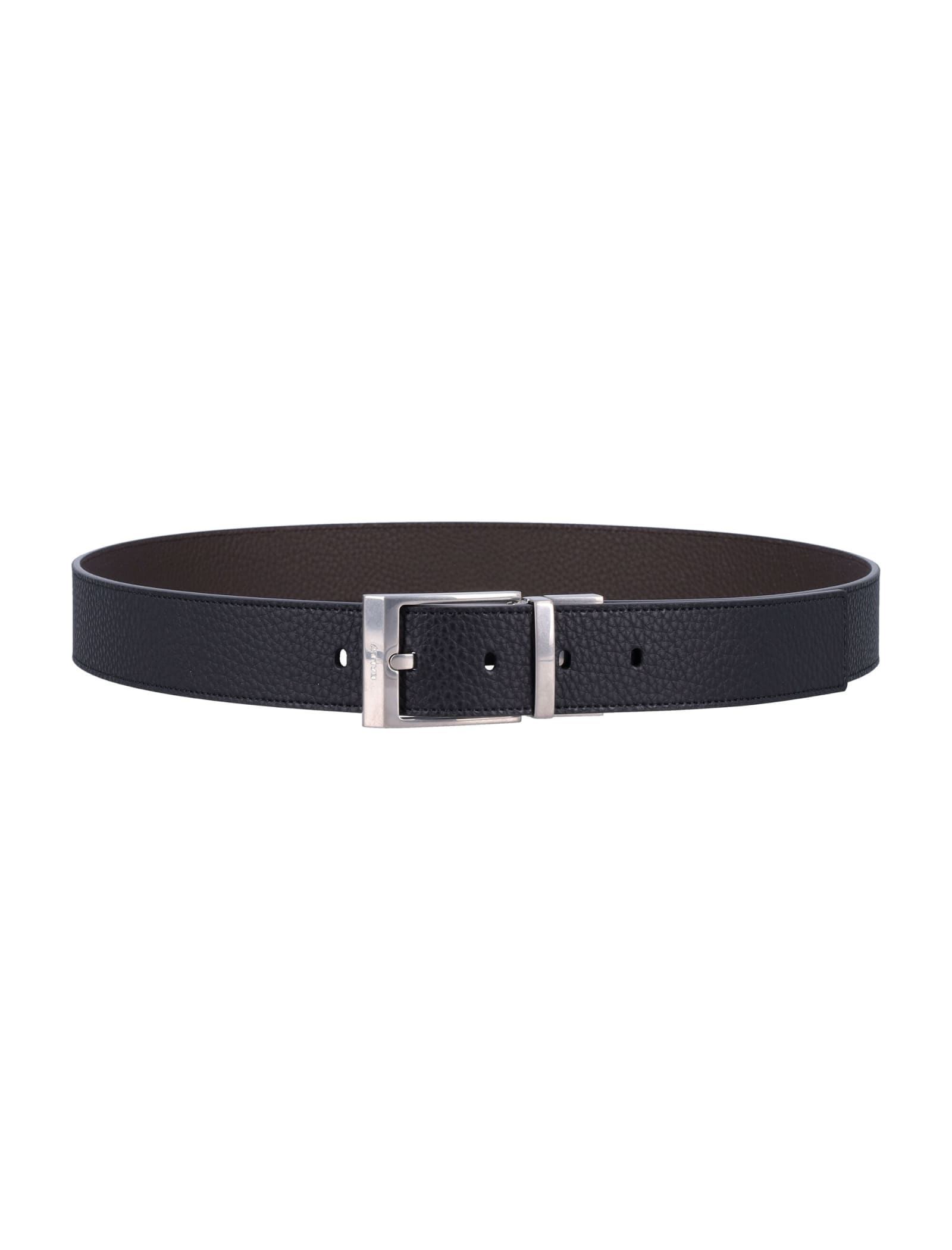 Shop Bally Shiffie Belt In Black/ebano+pal