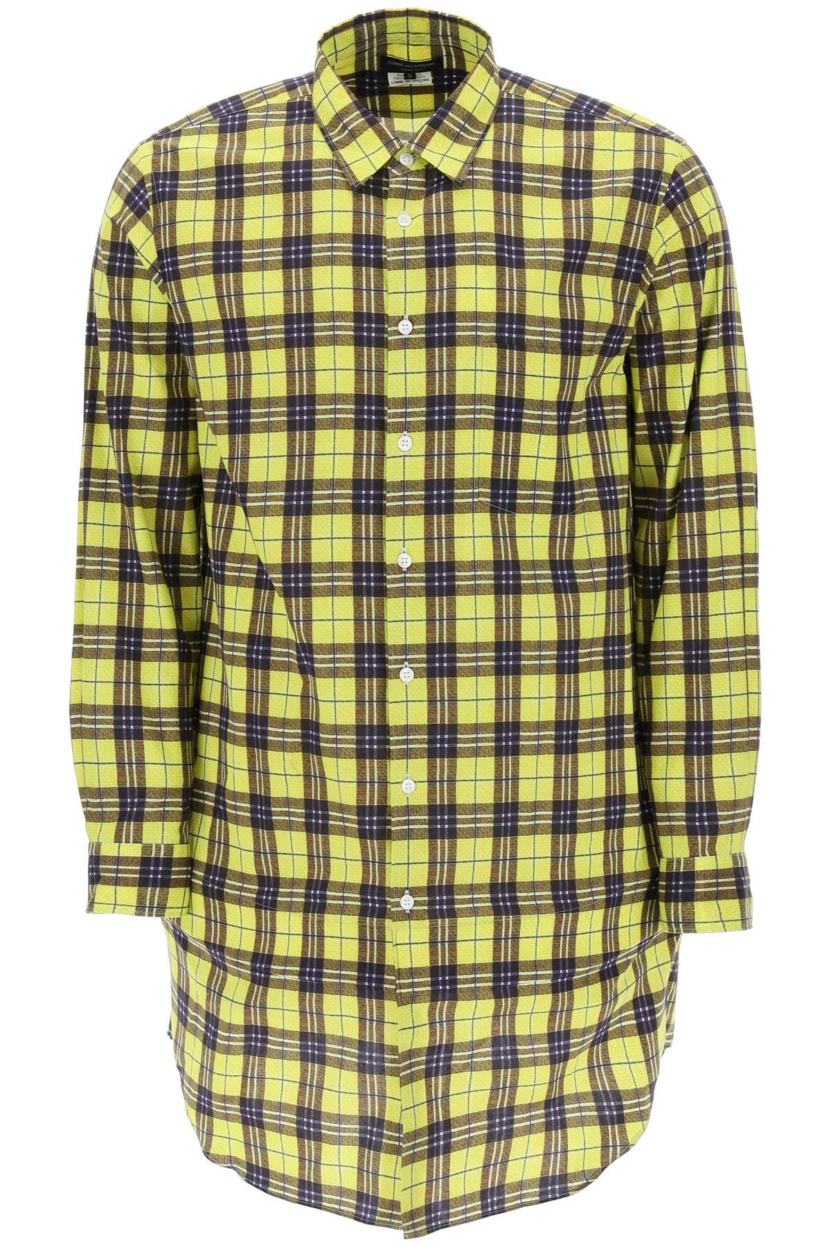 COMME DES GARÇONS HOMME DEUX CHECK COTTON SHIRT WITH RIGID INSERT