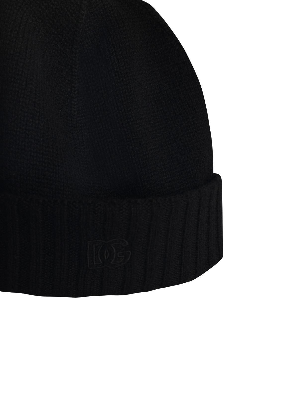 Shop Dolce & Gabbana Logo Embroidered Knitted Beanie In Black