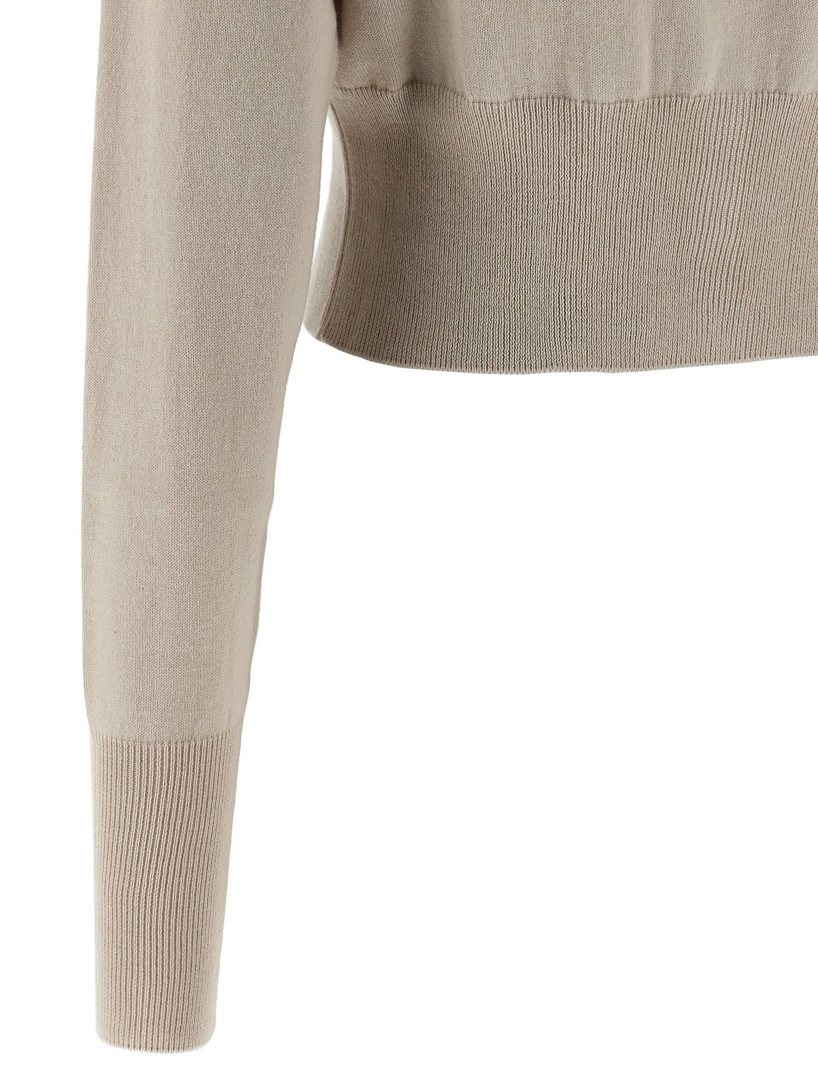 Vivienne Westwood Embroidered-logo Crop-length Cardigan In Neutral