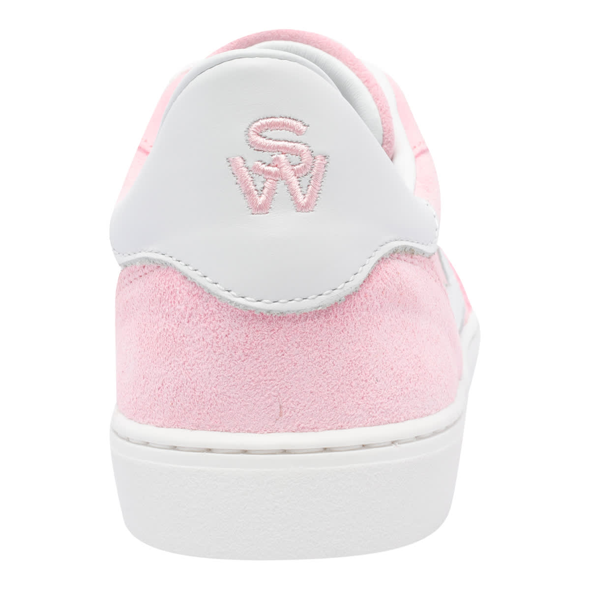 Stuart Weitzman Round Toe Suede Sneakers With Contrast Heel