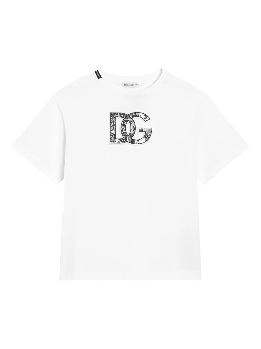 Dolce & Gabbana Dg Logo-print Jersey T-shirt In Multi
