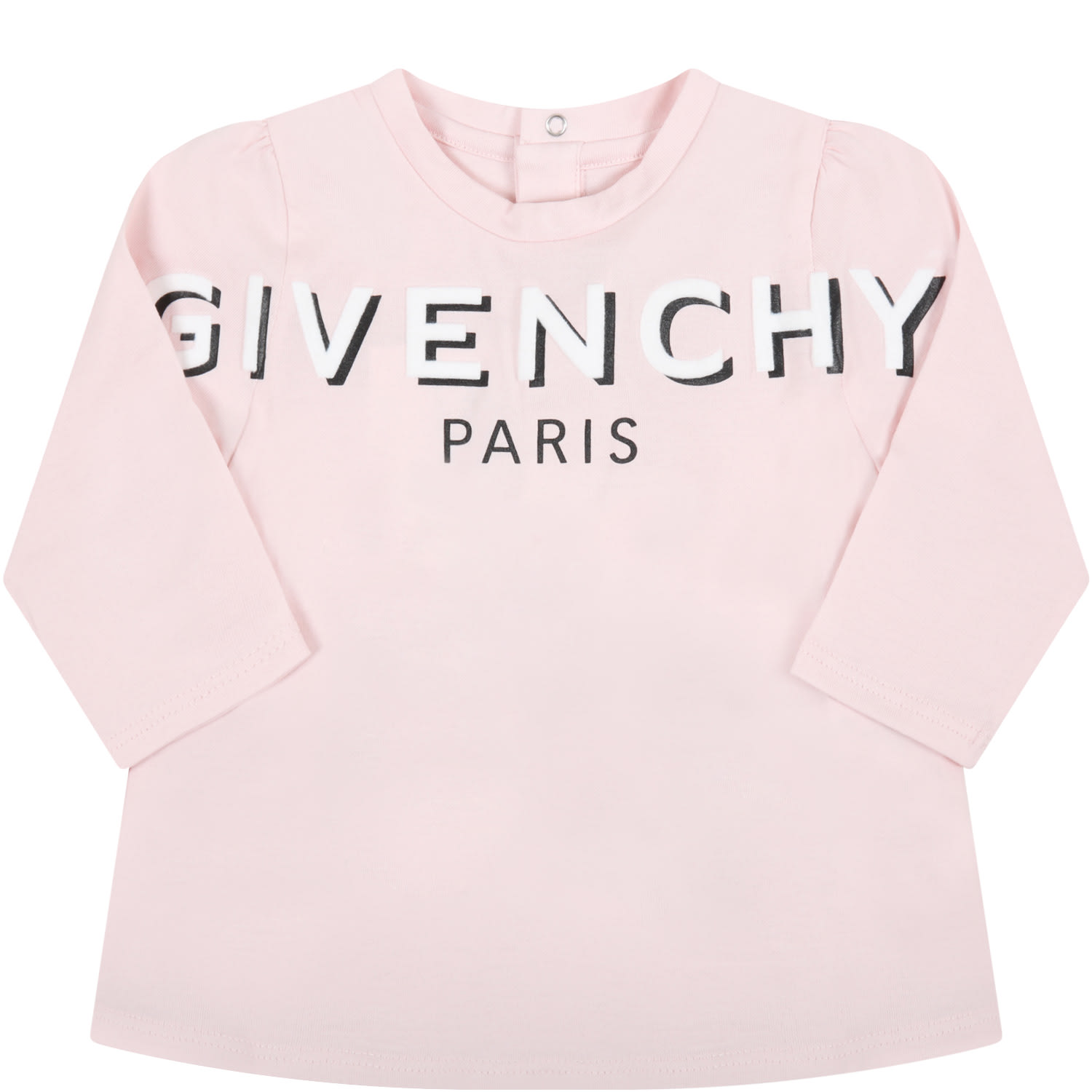 Givenchy Pink T-shirt For Baby Girl With Logo
