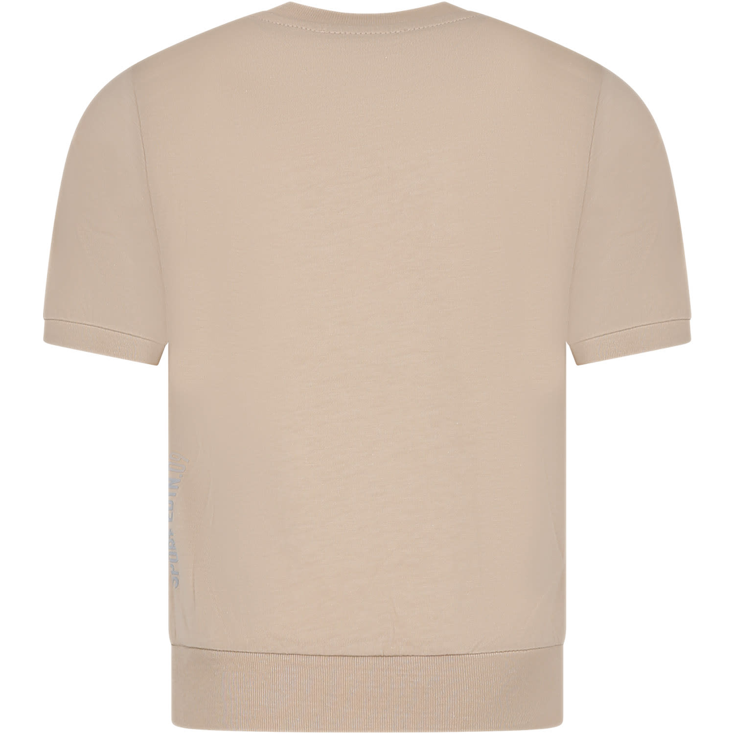 Shop Dsquared2 Beige T-shirt For Boy With Logo