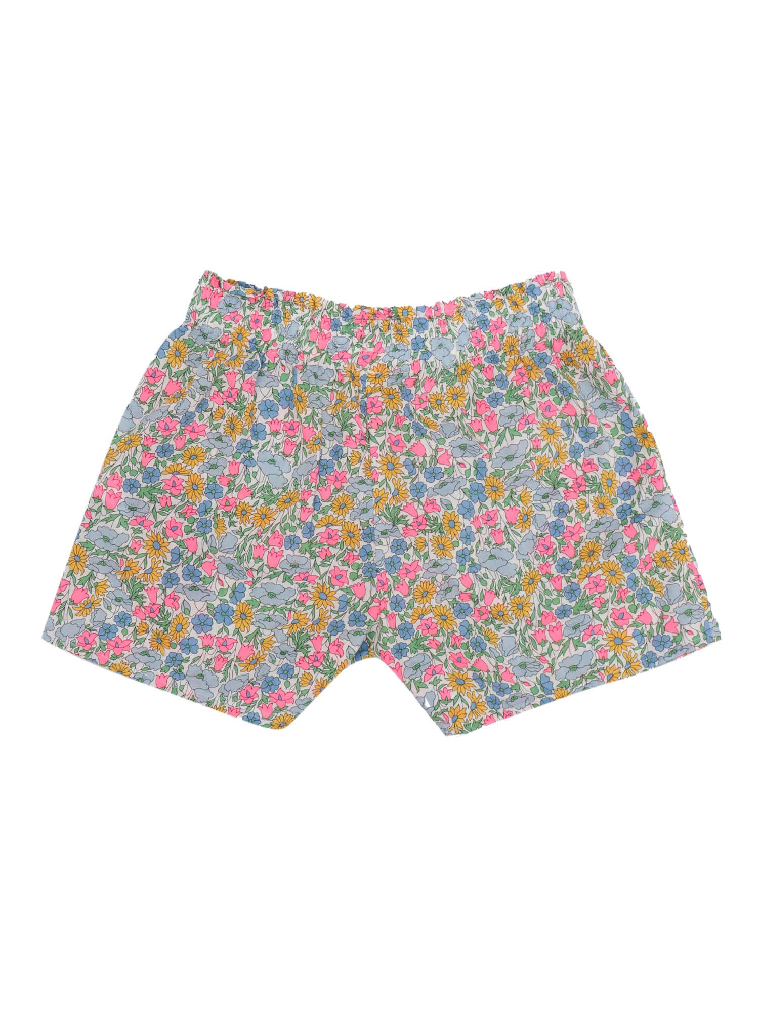 Mc2 Saint Barth Floral Elasticated Cotton Shorts In Multi