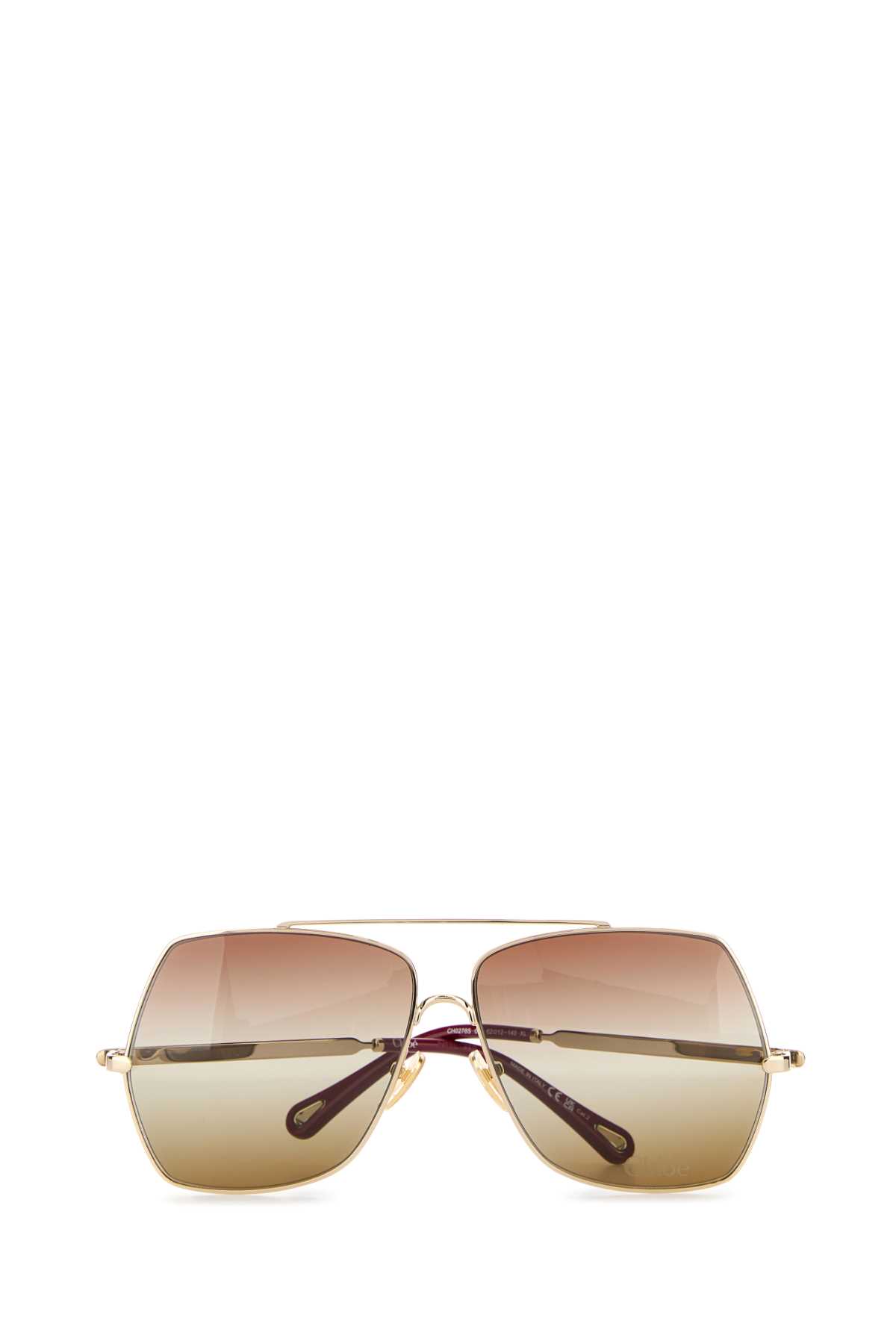 Chloé Platinum Metal Sunglasses In Gold