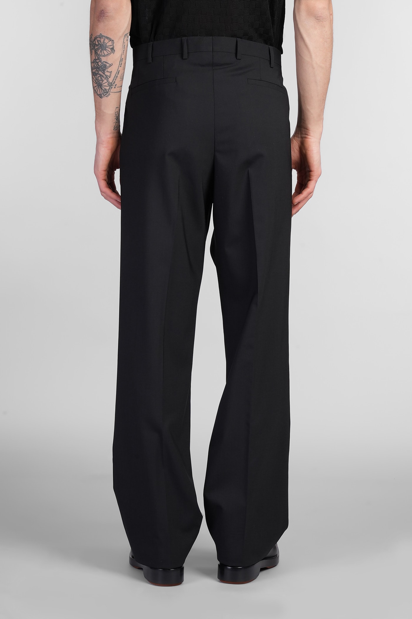 A Paper Kid Man Pants Black Size L Cotton In Black