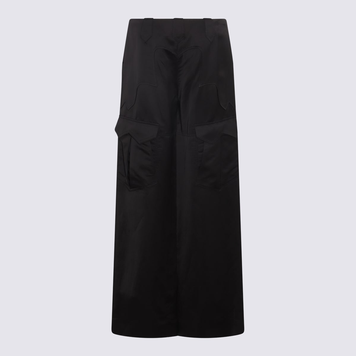 Shop Tom Ford Black Viscose And Linen Blend Long Skirt