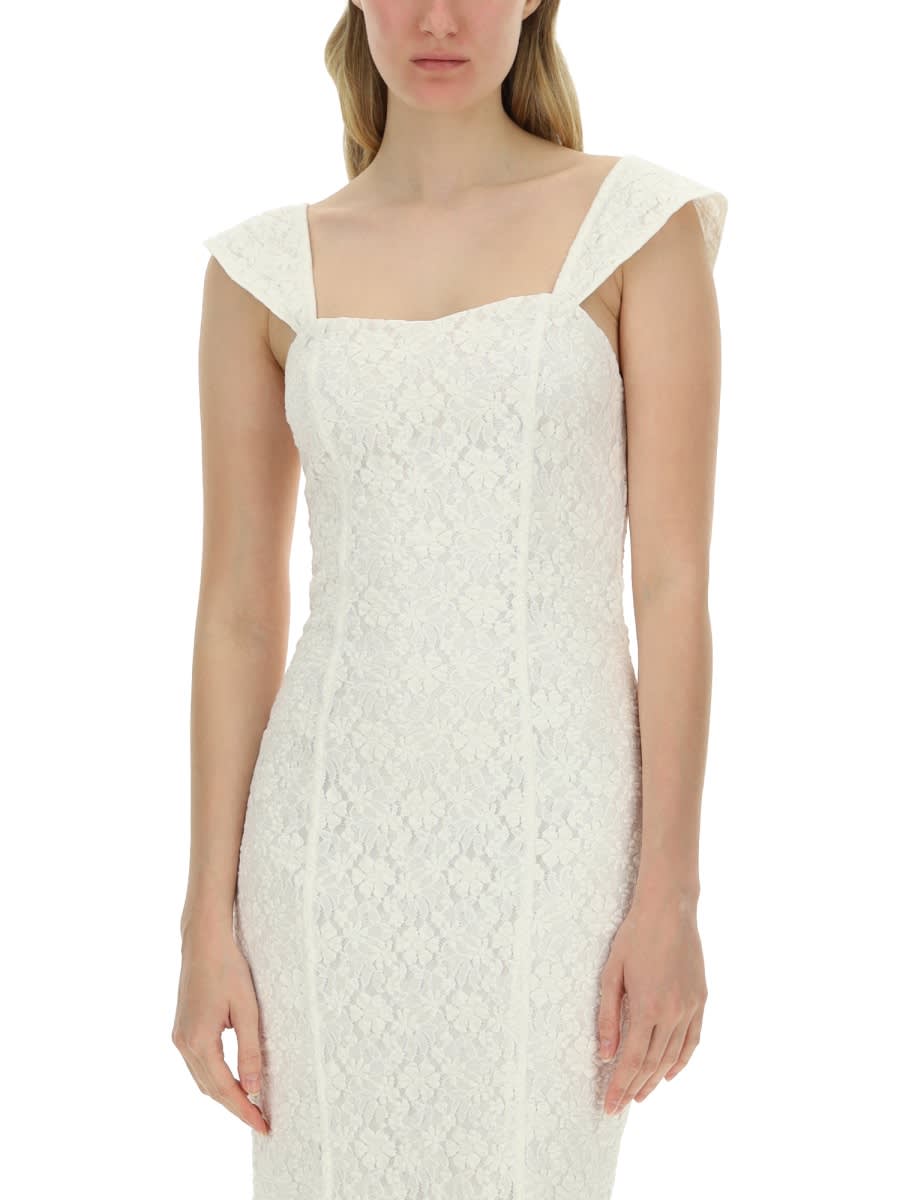 Shop Rotate Birger Christensen Dress With Wide Straps In White