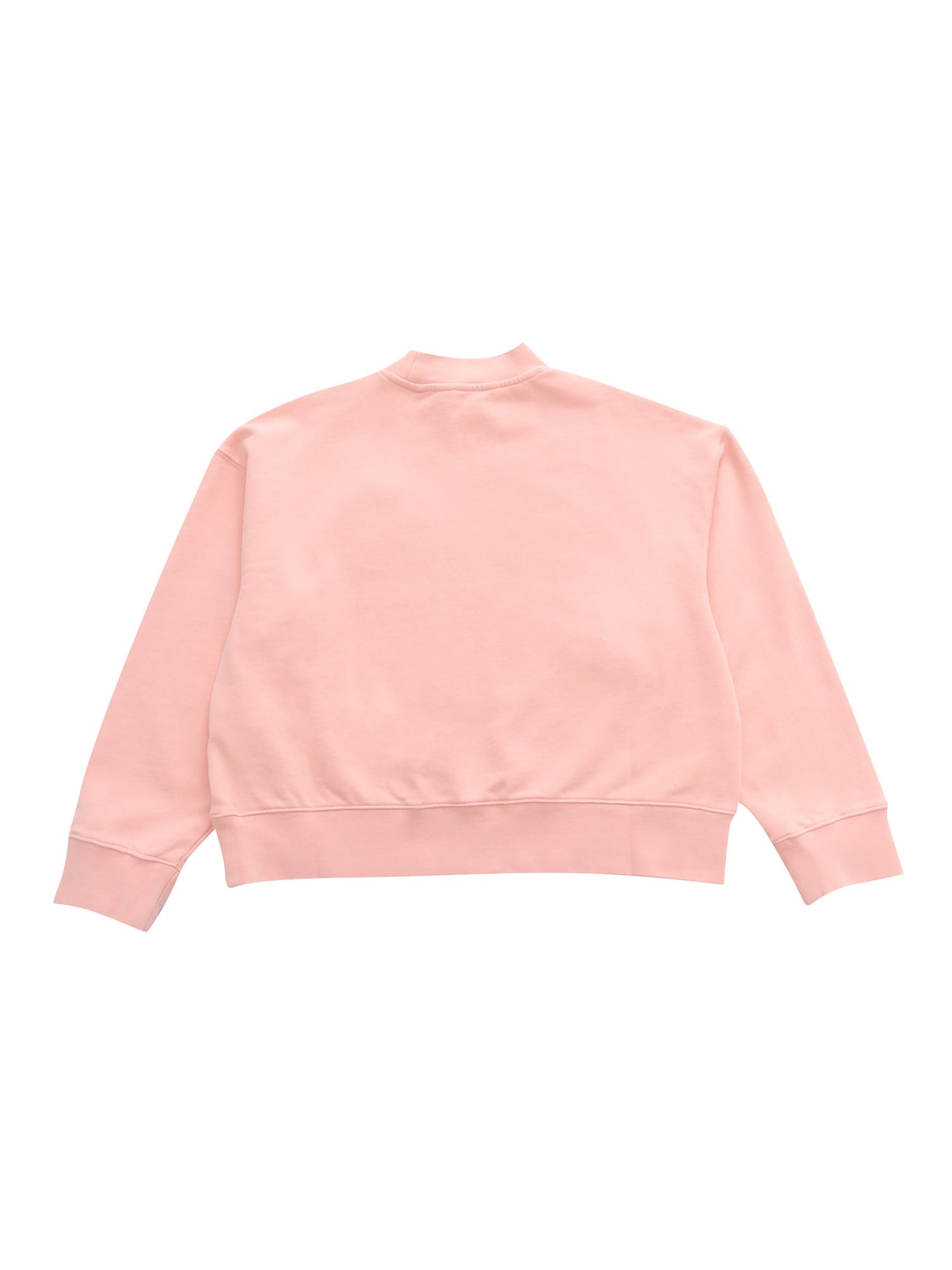 Shop Palm Angels Curved Logo Sweatshirt In Pink