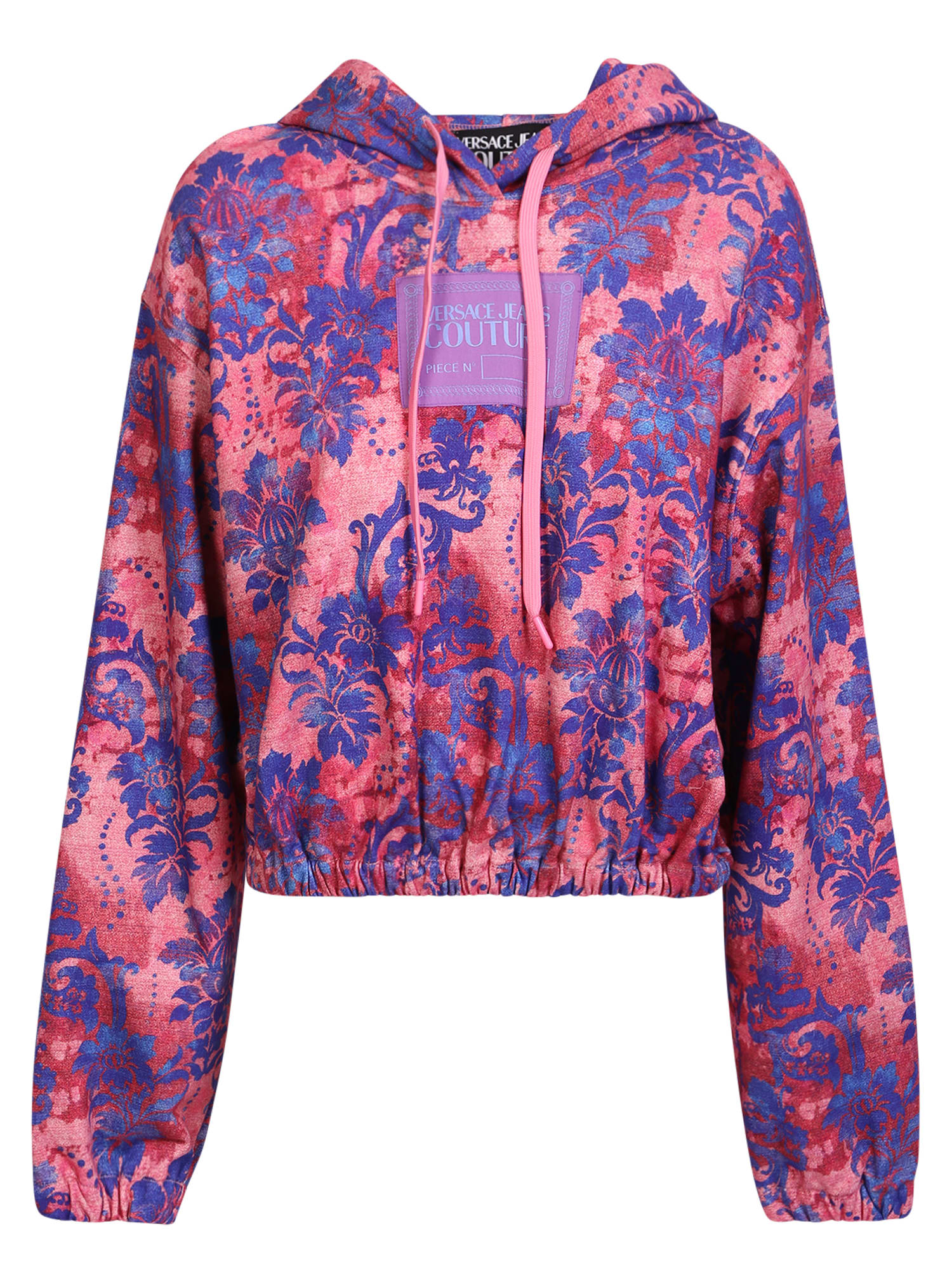 Versace Jeans Couture Hooded Sweatshirt With Abstract Patterned Print