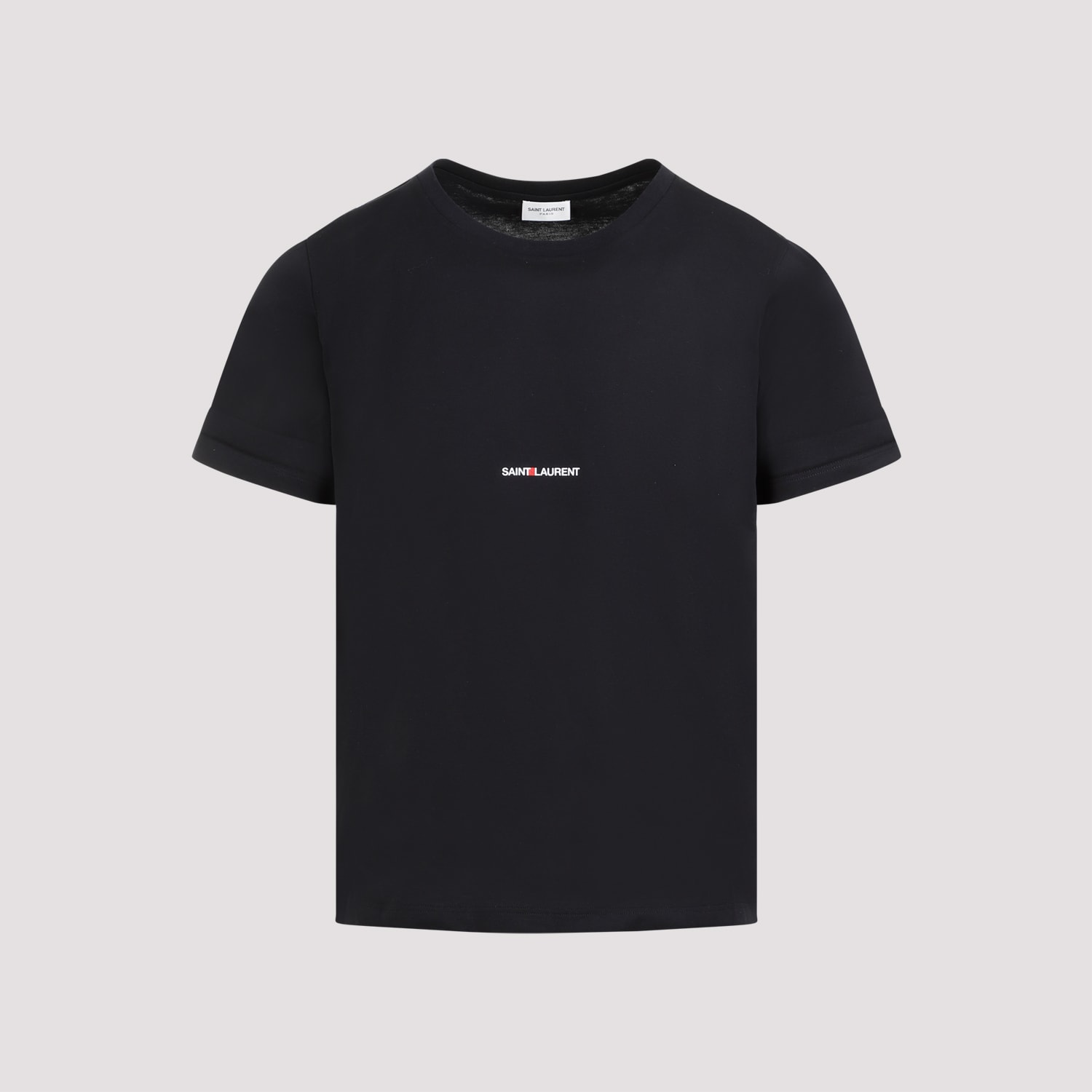 Shop Saint Laurent Crew Neck T-shirt In Noir