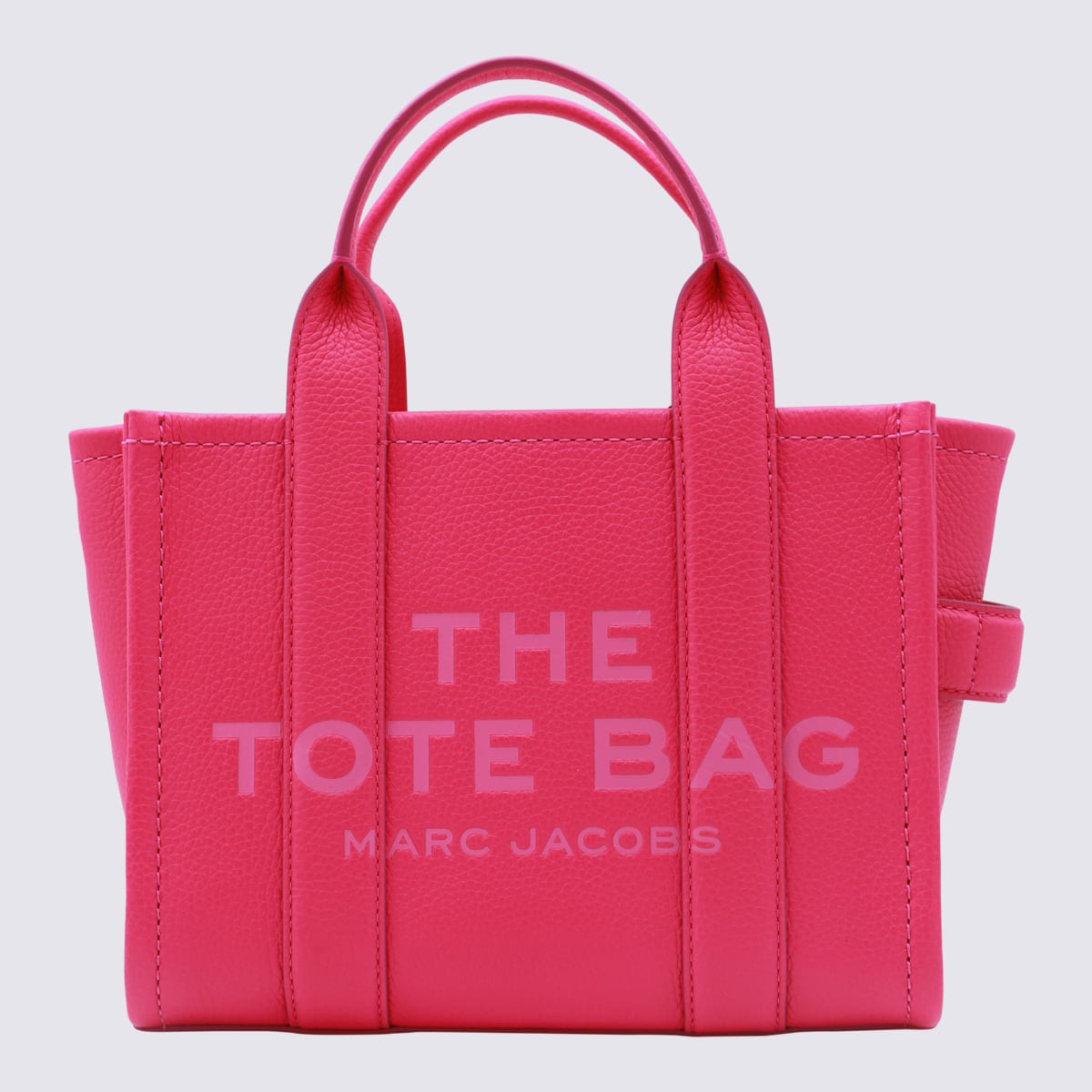 Shop Marc Jacobs Pink Leather The Mini Tote Bag In Hot Pink