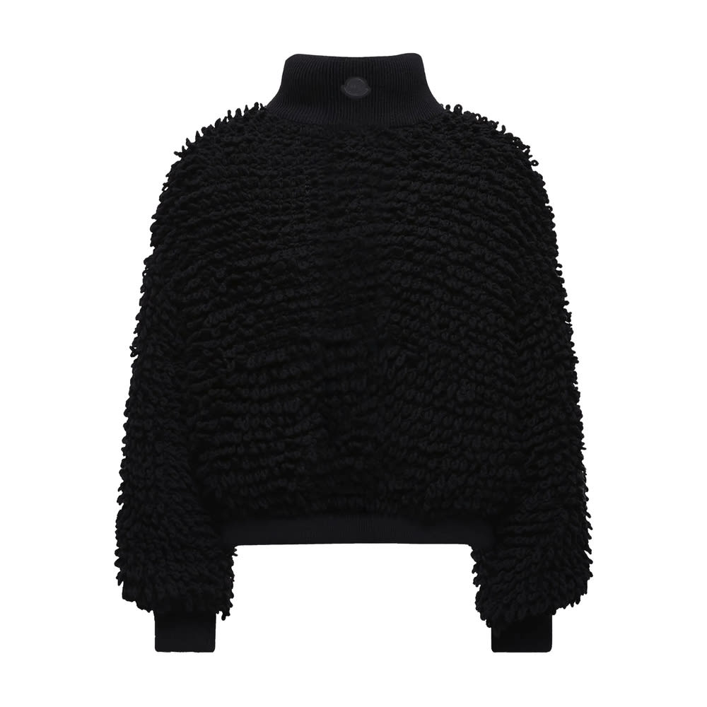 Moncler Genius X Ee72 By Edward Enninful Wool-blend Down Cardigan In Black