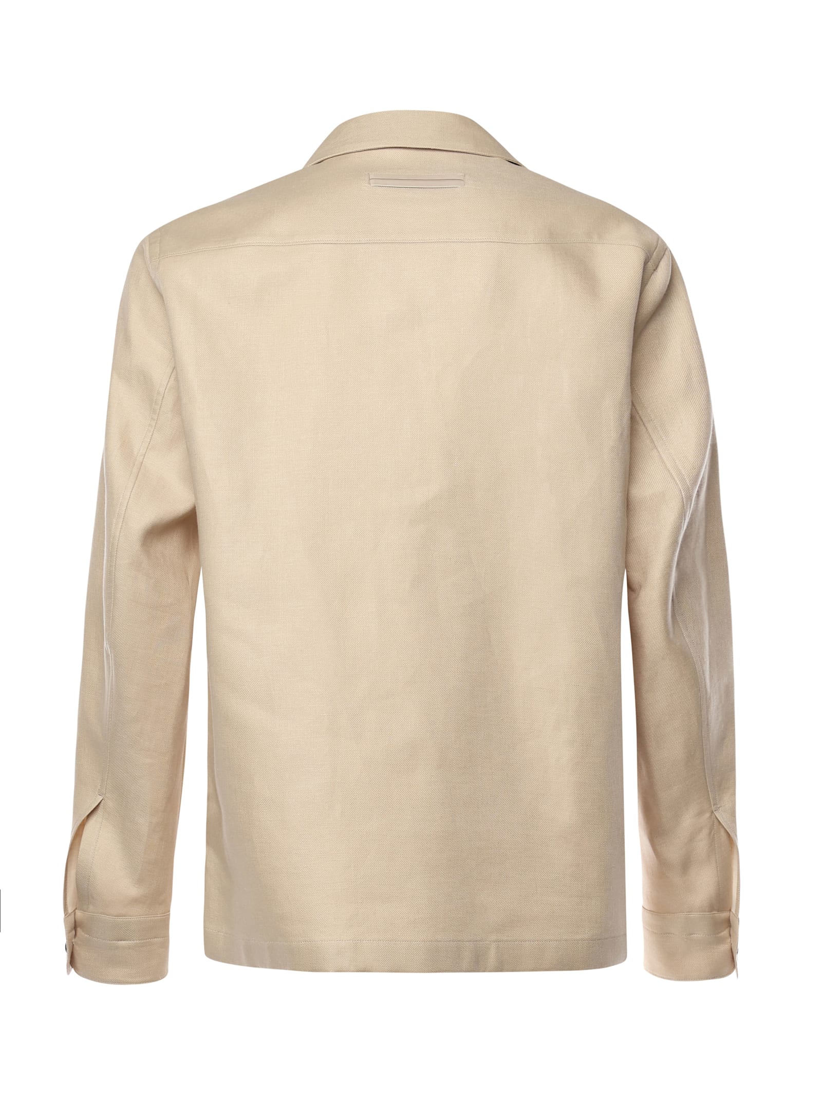 Shop Zegna Shirt With Pockets In Beige