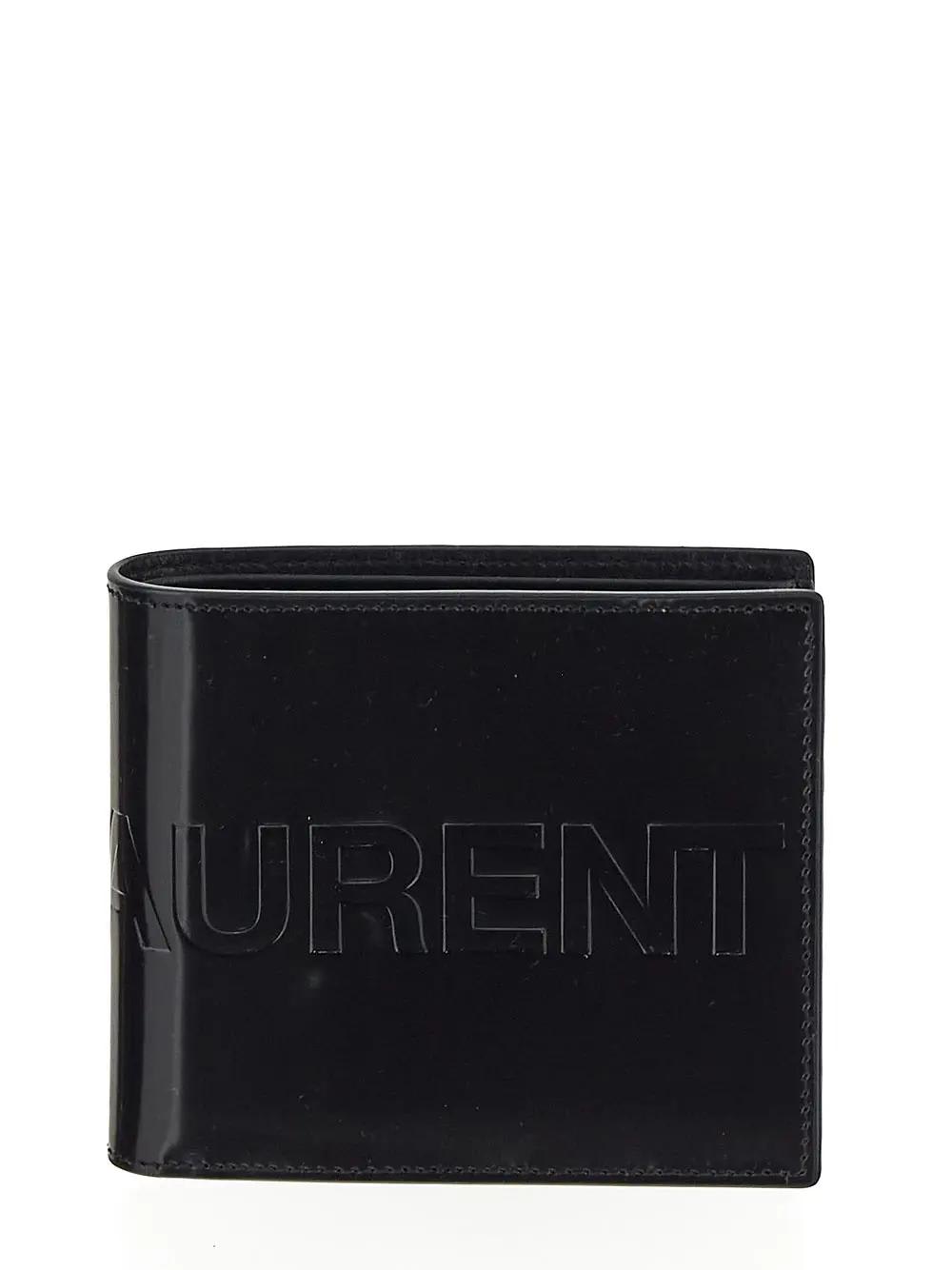 Shop Saint Laurent East/west Wallet In Black