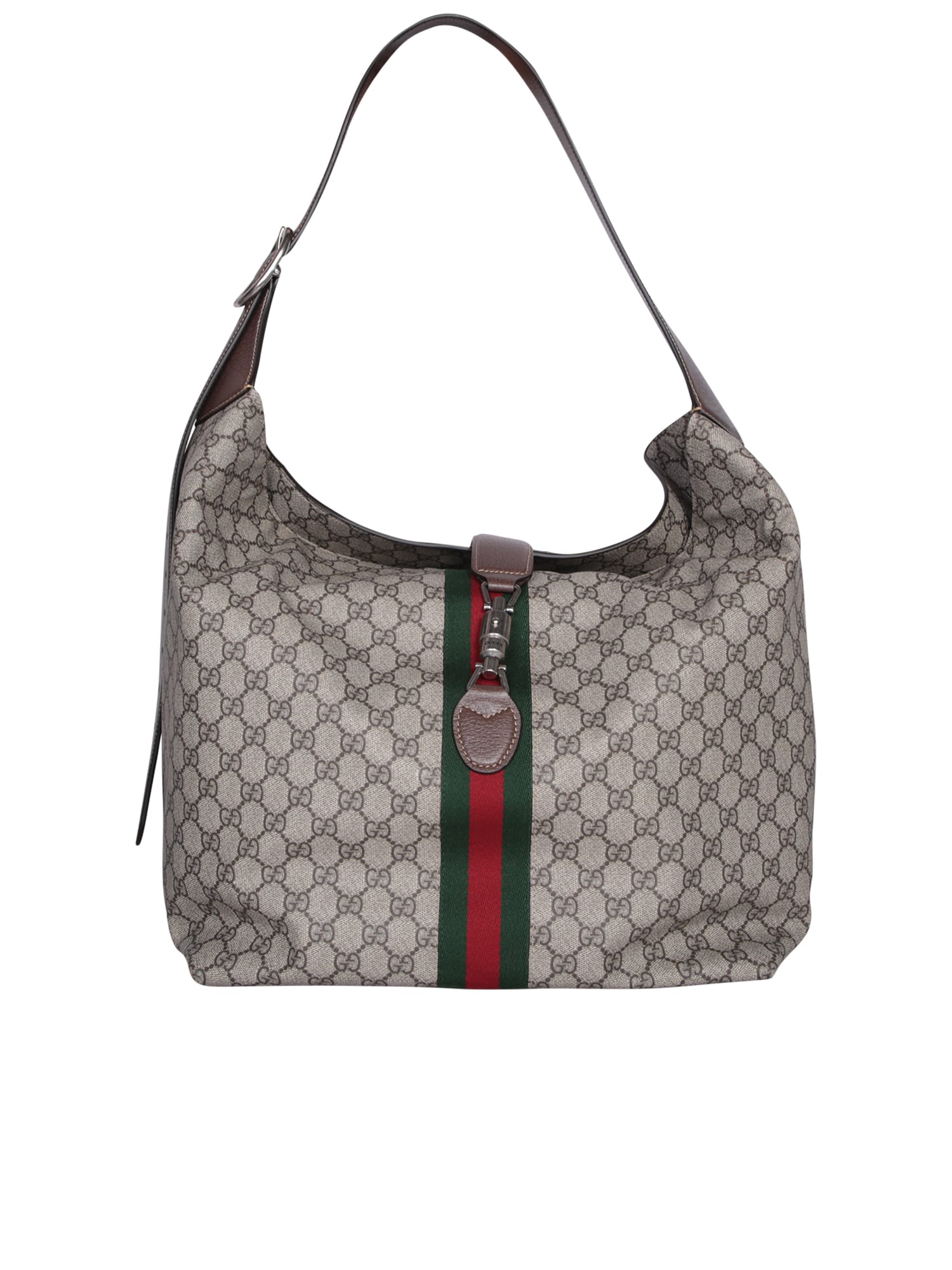 Shop Gucci Jackie 1961 Bag In Beige