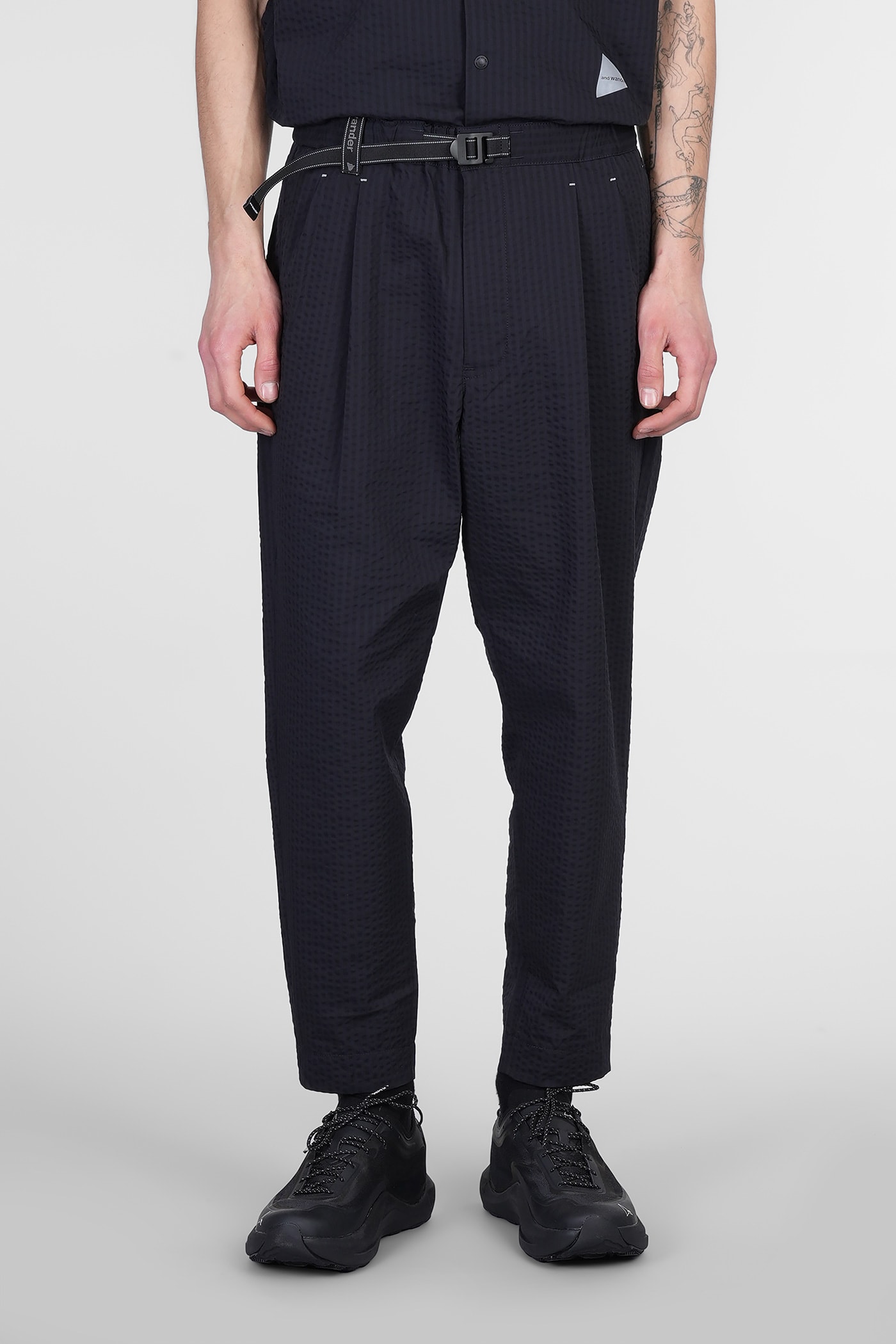 Pants In Blue Polyester