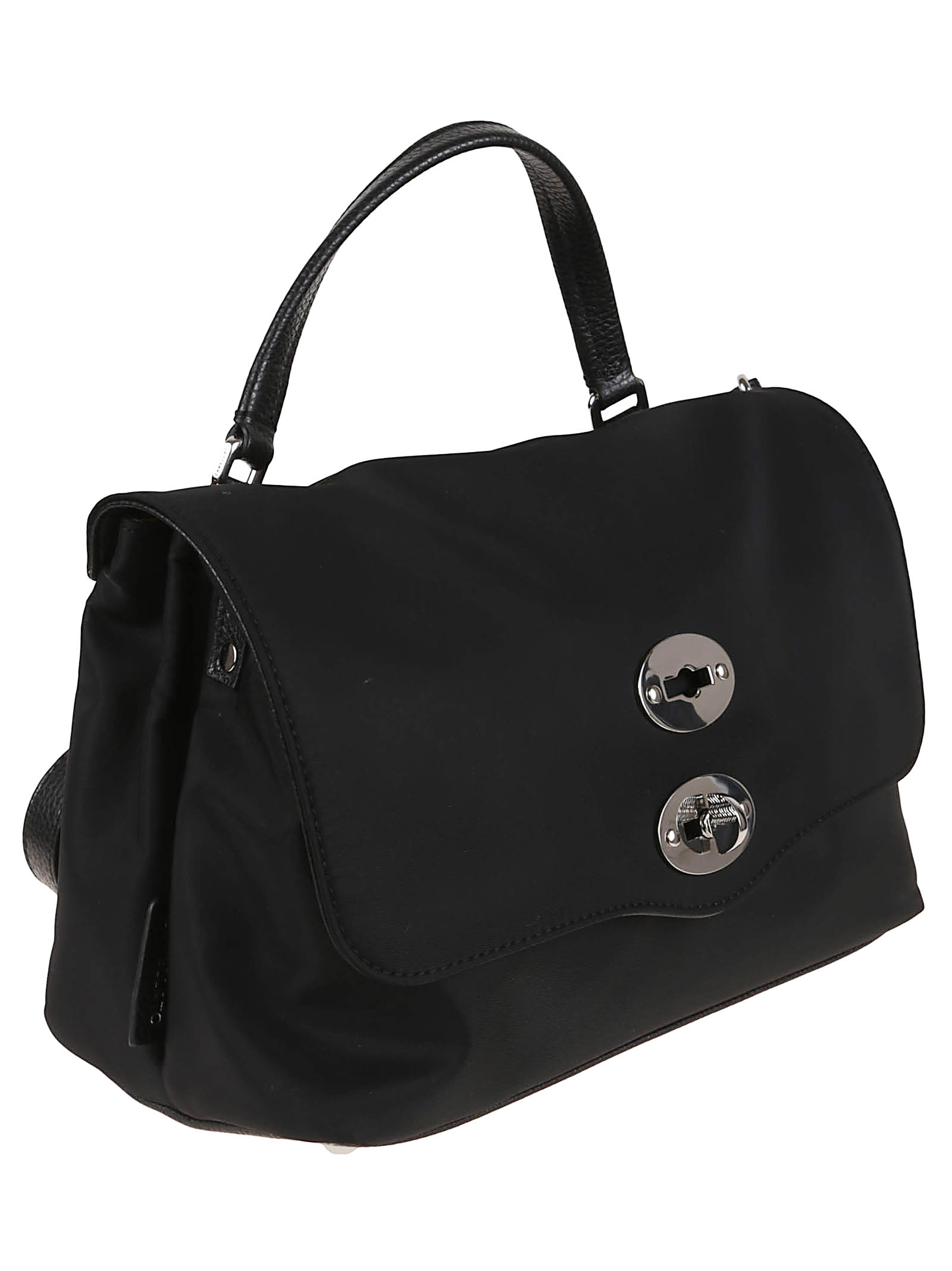 Zanellato Postina Rimboccata Tokyo Small Leather Handbag In Black