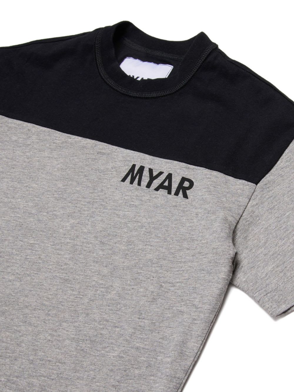 Myar Two-tone Cotton T-shirt In Gray