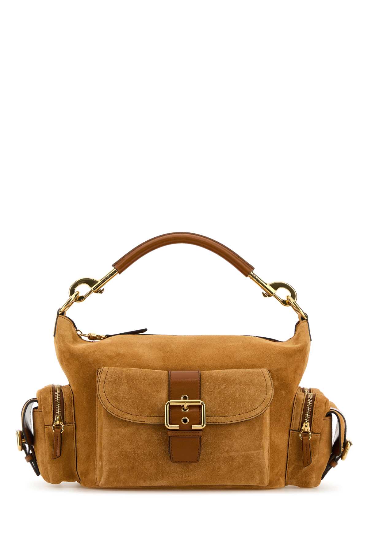 Chloé Camel Suede Medium Camera Bag Handbag