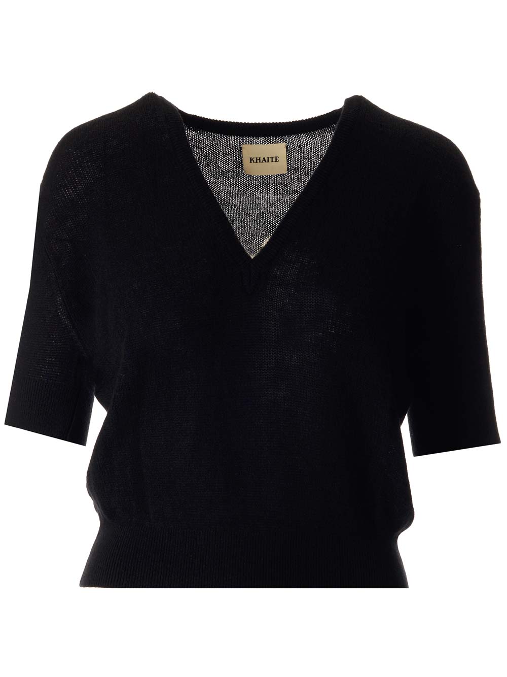 Khaite Black The Sierra Cashmere Sweater In Black