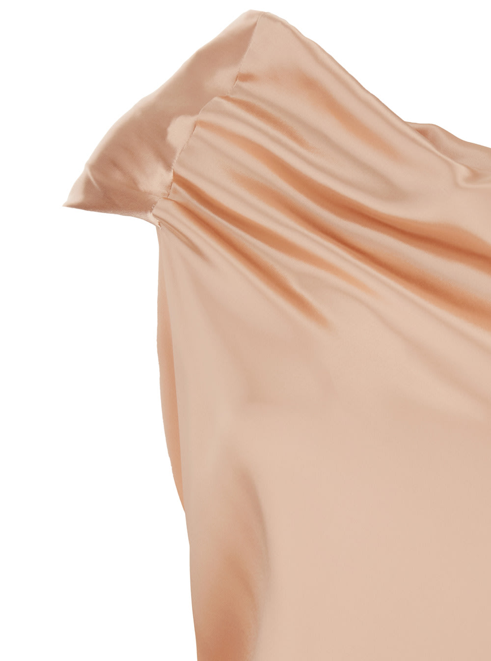Alberta Ferretti Abito Raso Lucido In Brown