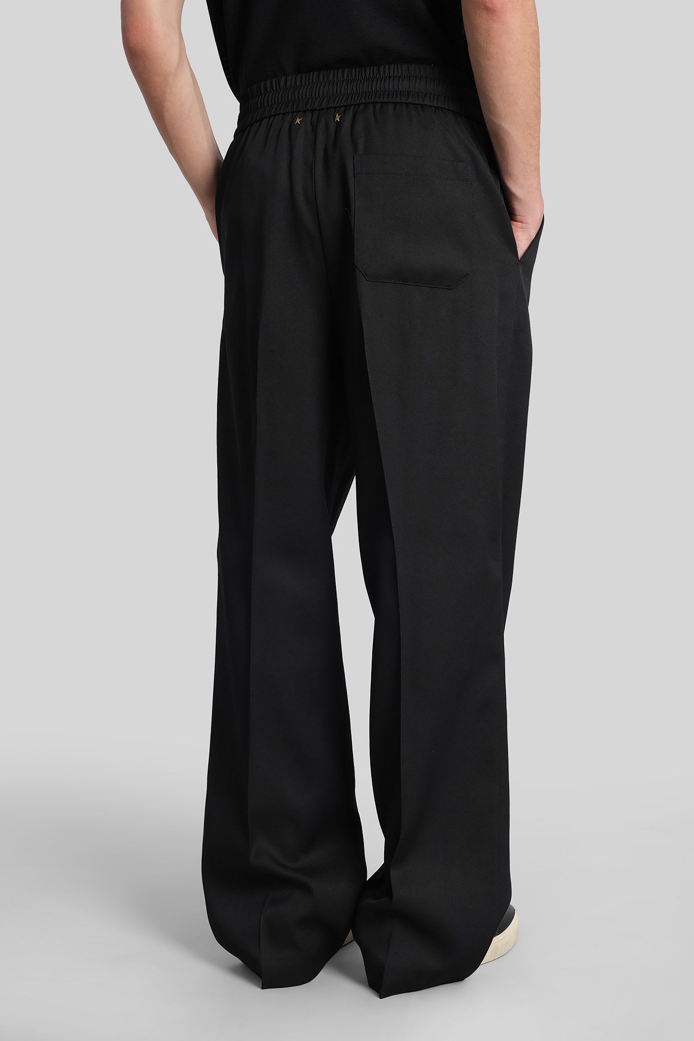 Golden Goose Lennon Pants In Black Wool In Black