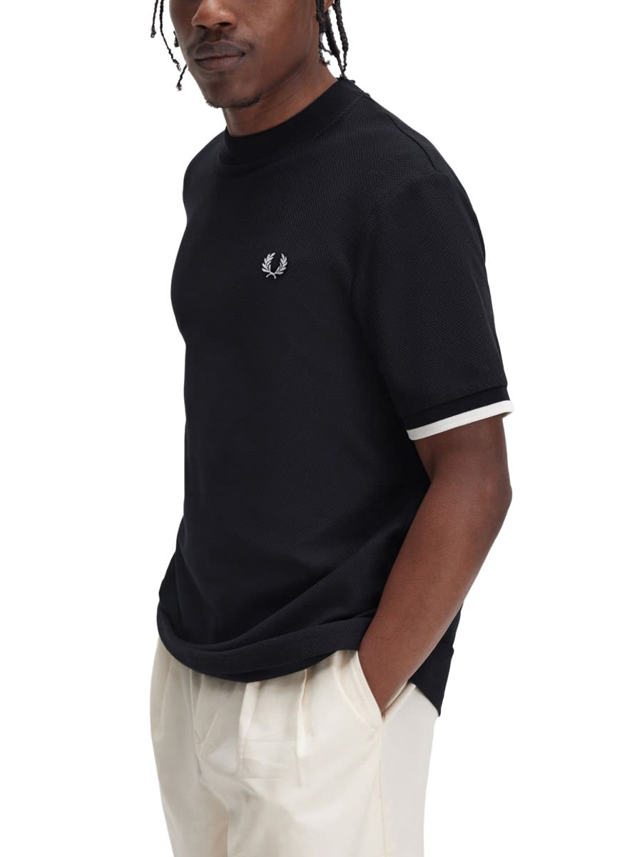 Fred Perry Pique T-shirt In Black