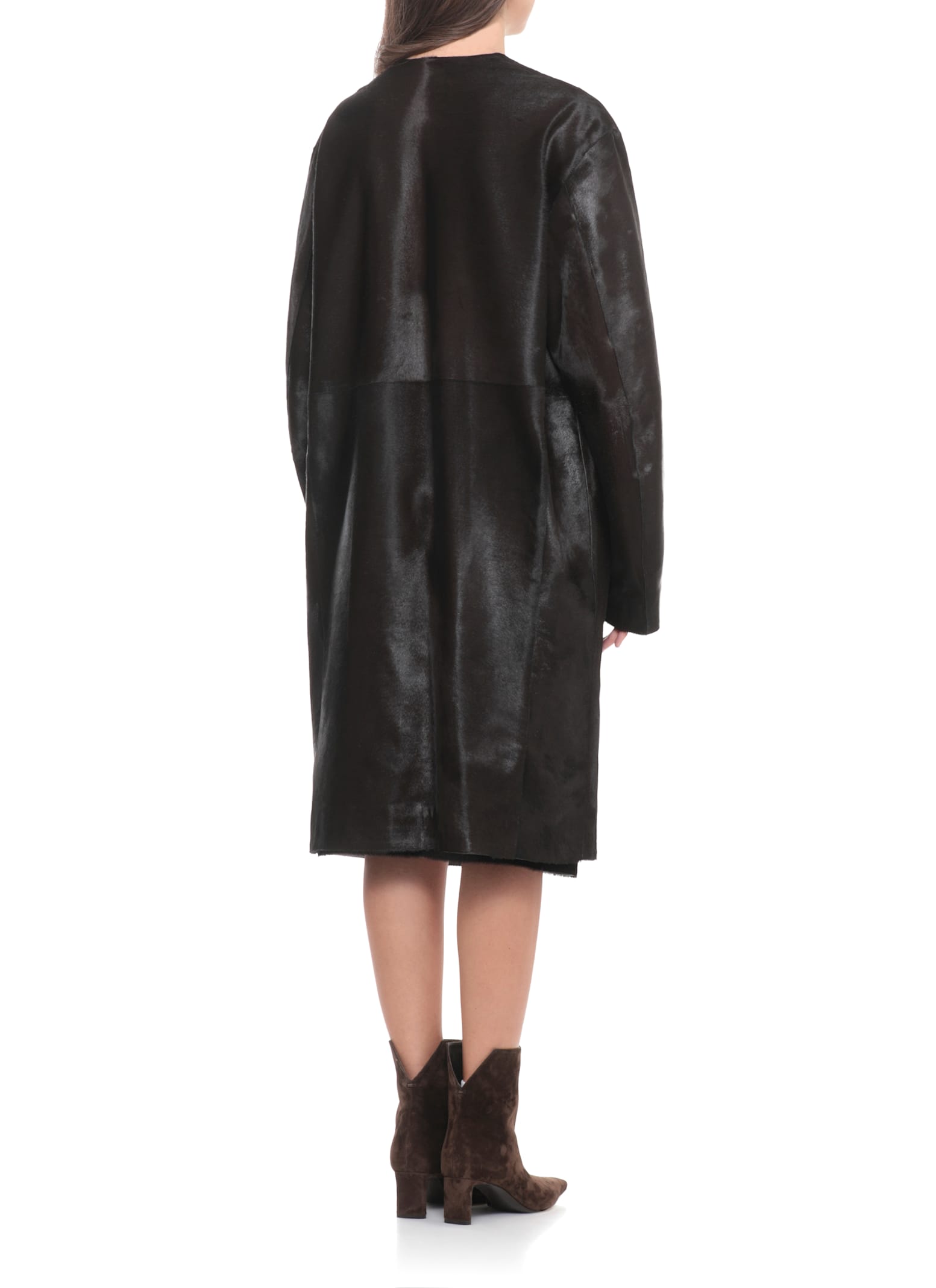 Loulou Studio Miller Coat In Brown