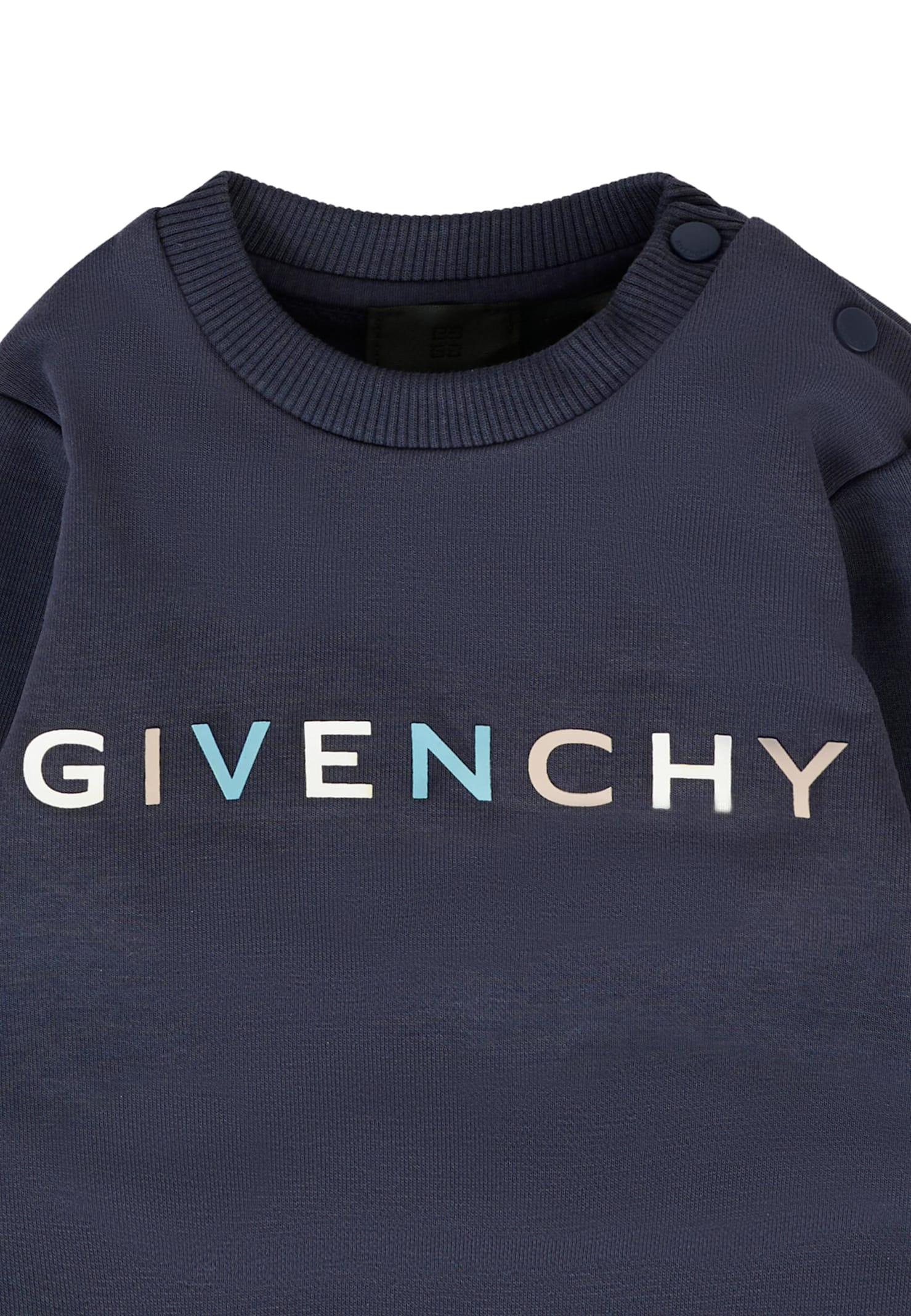 Givenchy Blue Sweatshirt For Baby Boy With Logo In Blue