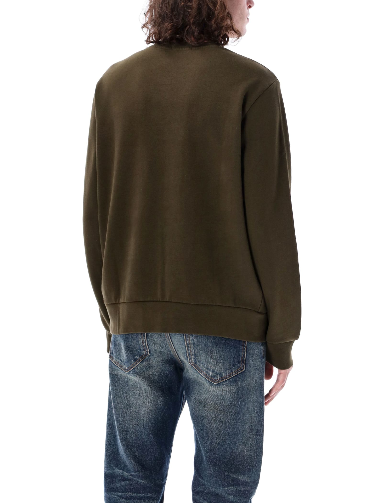 Shop Ralph Lauren Crew Neck Sweatshirt In Green