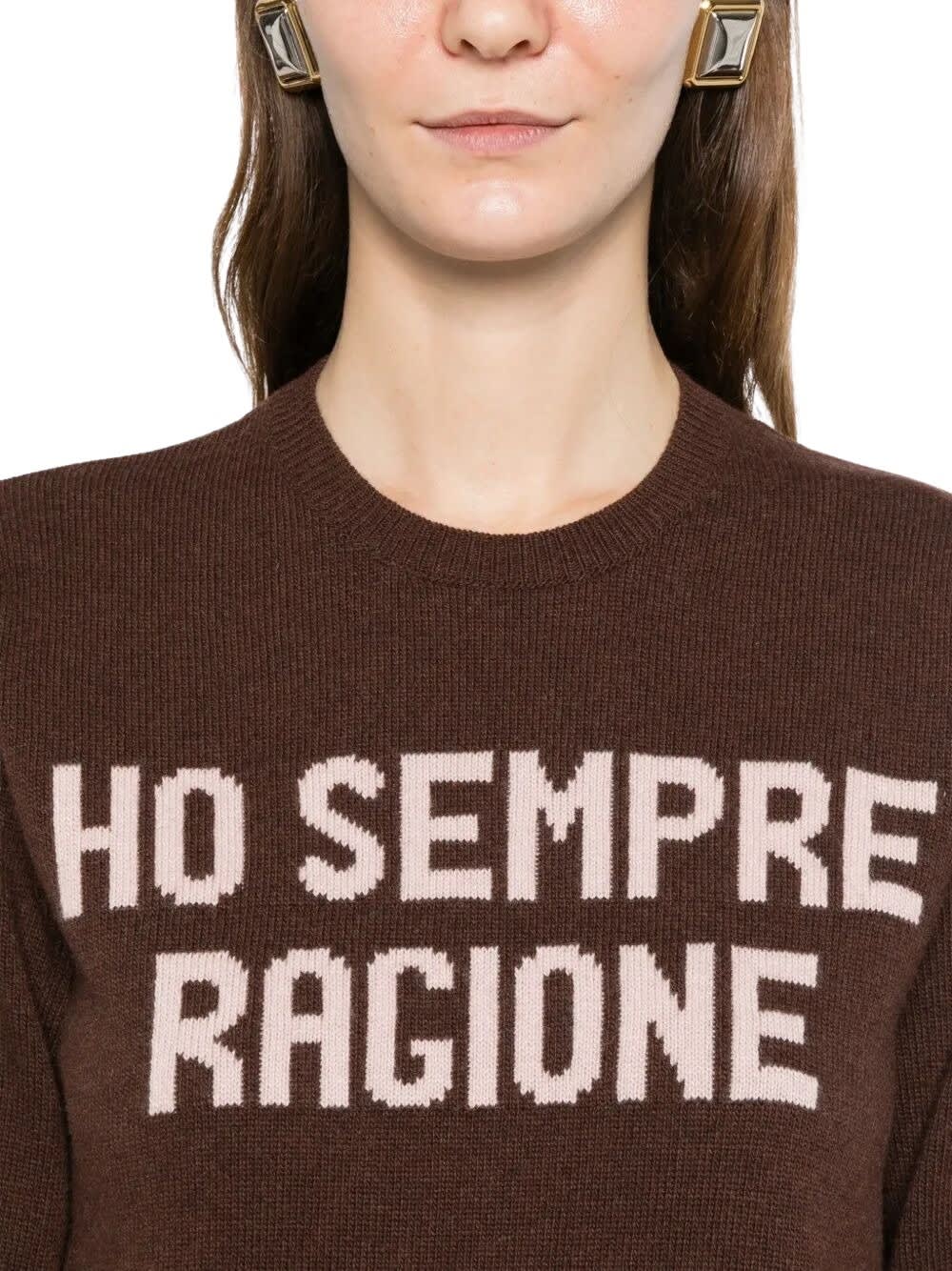 Mc2 Saint Barth Brown Crew Neck Sweater In Brown